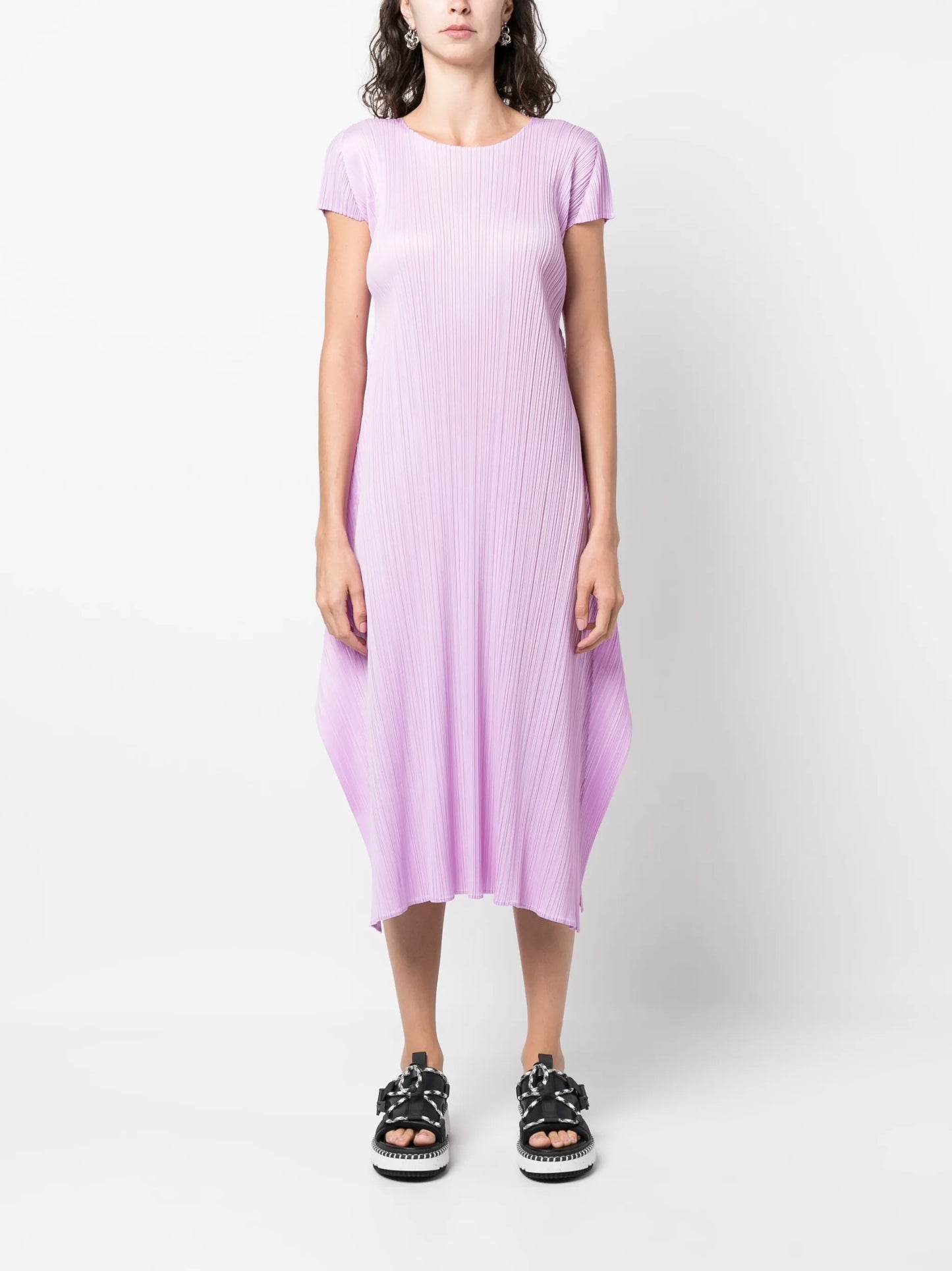 Monthly June plissé T-shirt dress