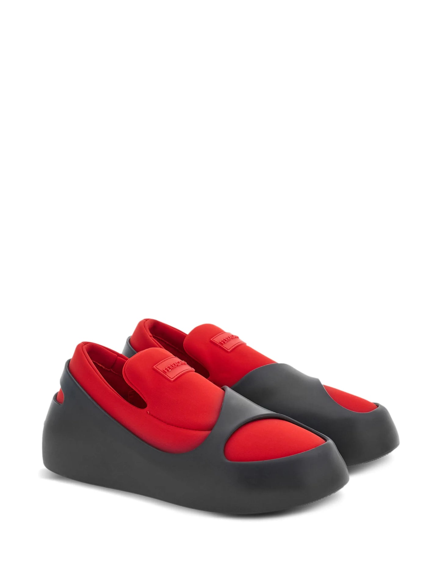 Hybrid logo-patch panelled sneakers