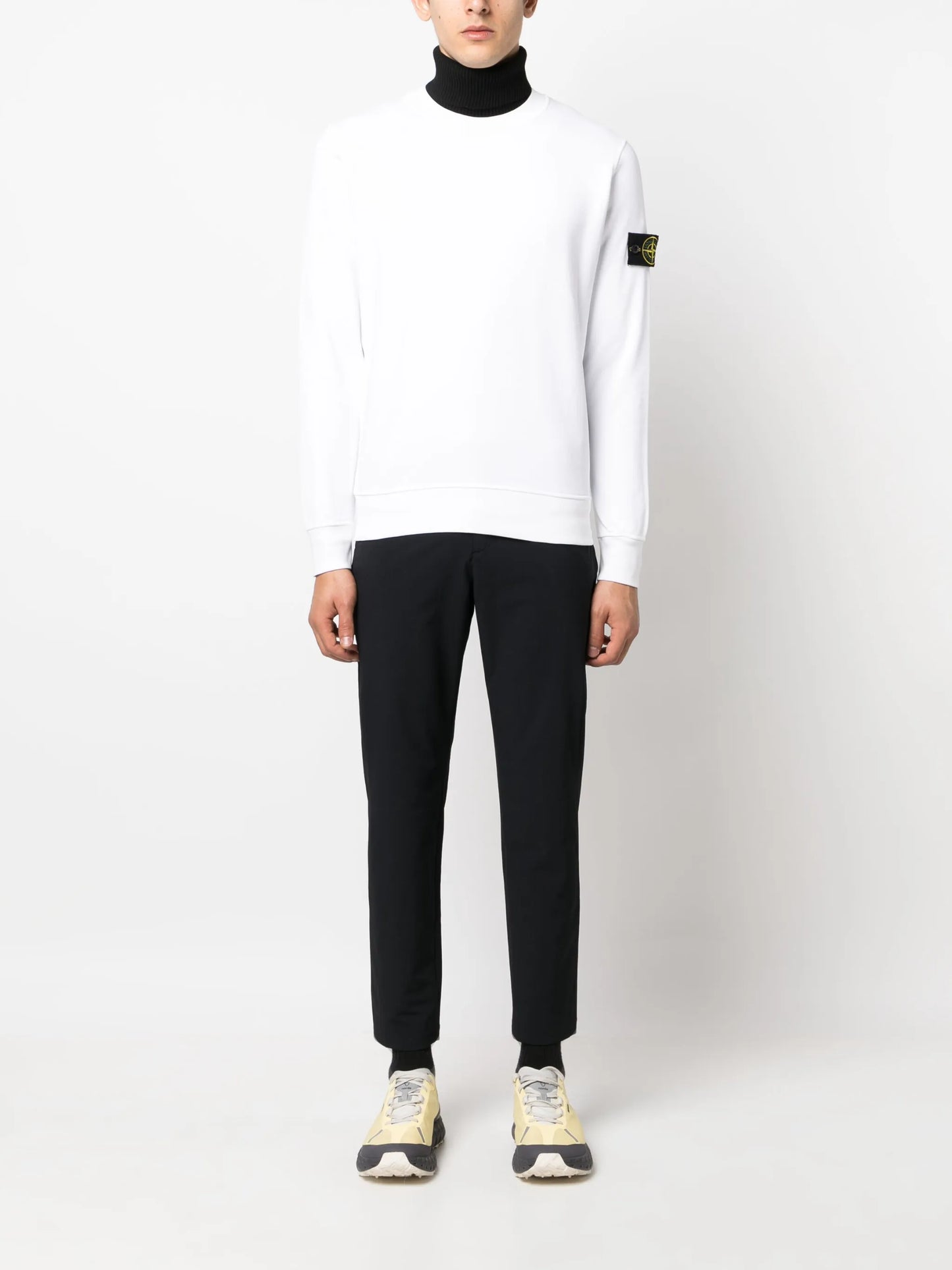 Compass-patch crew-neck sweatshirt