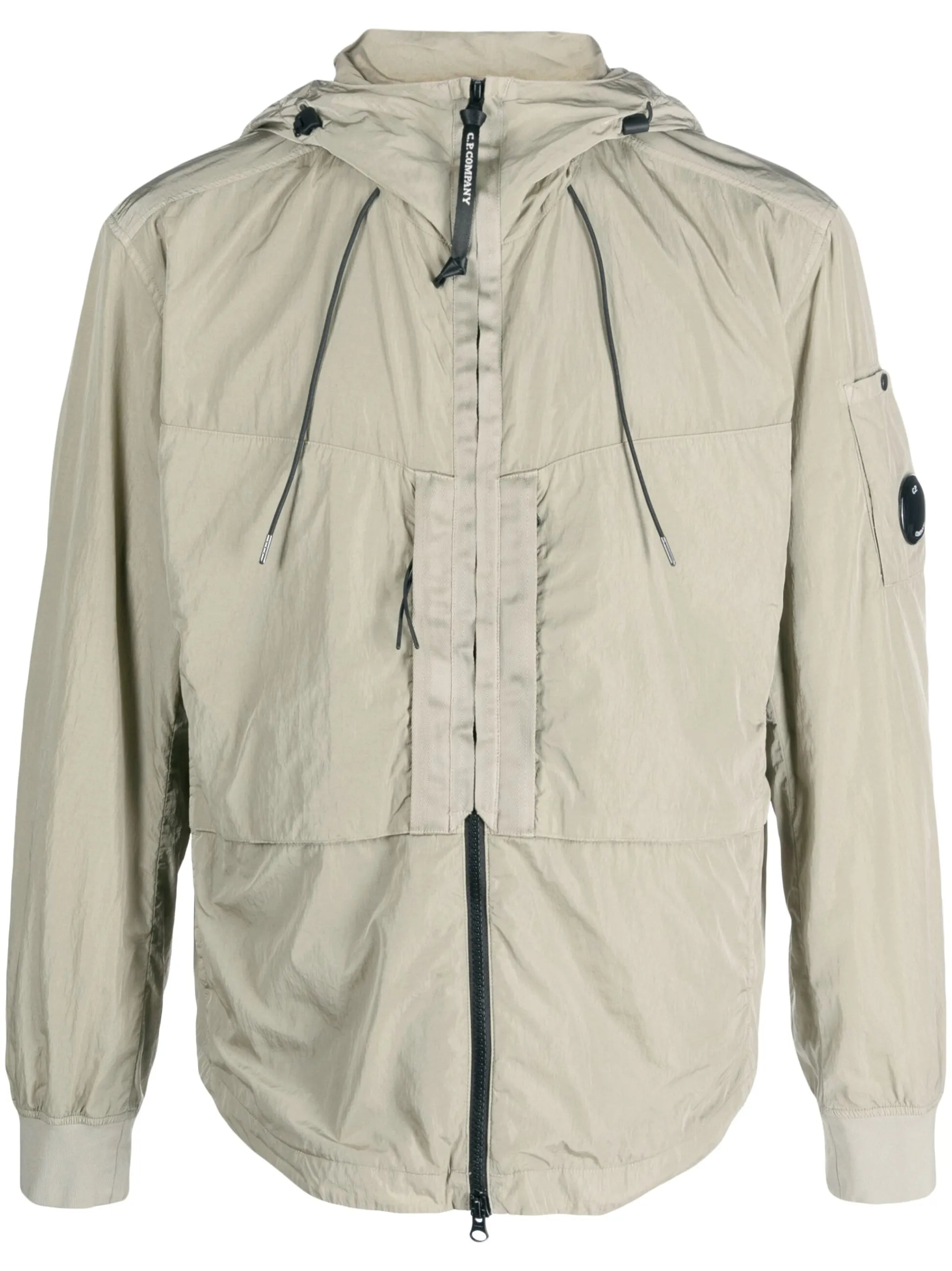 Lens-detail zipped jacket