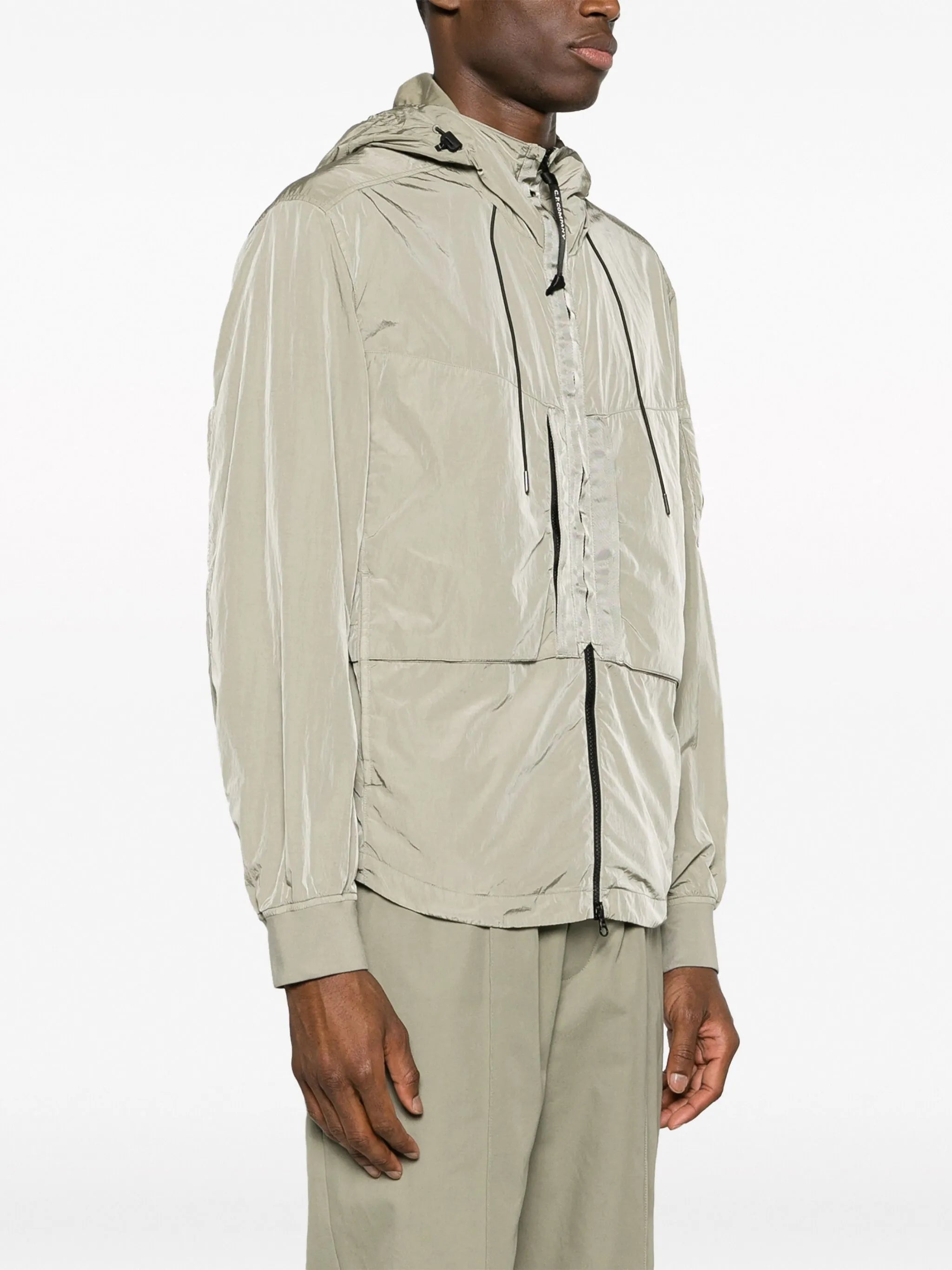 Lens-detail zipped jacket