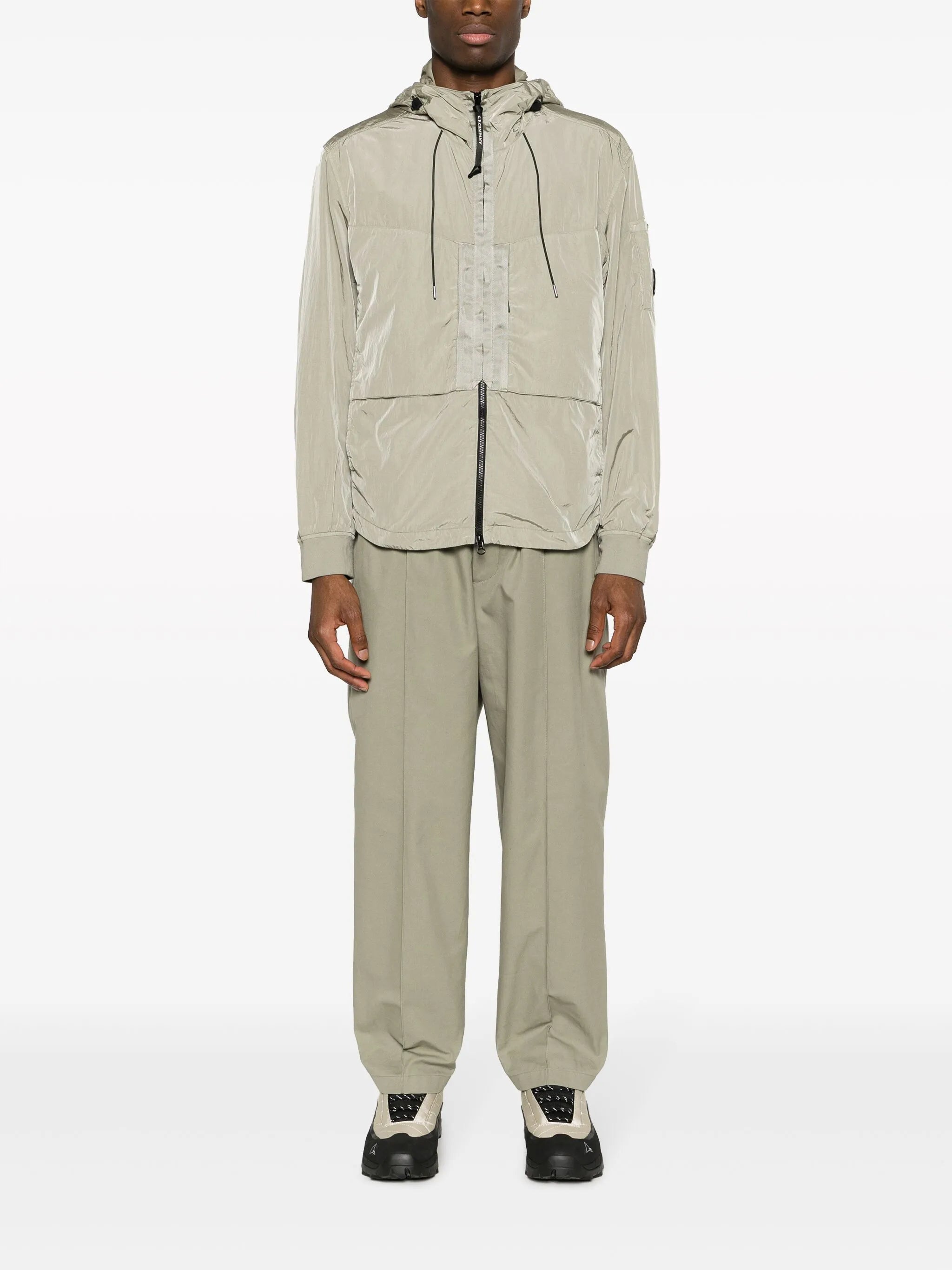 Lens-detail zipped jacket