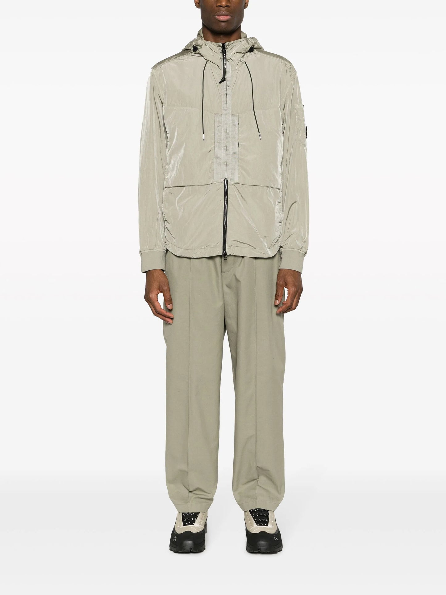 Lens-detail zipped jacket