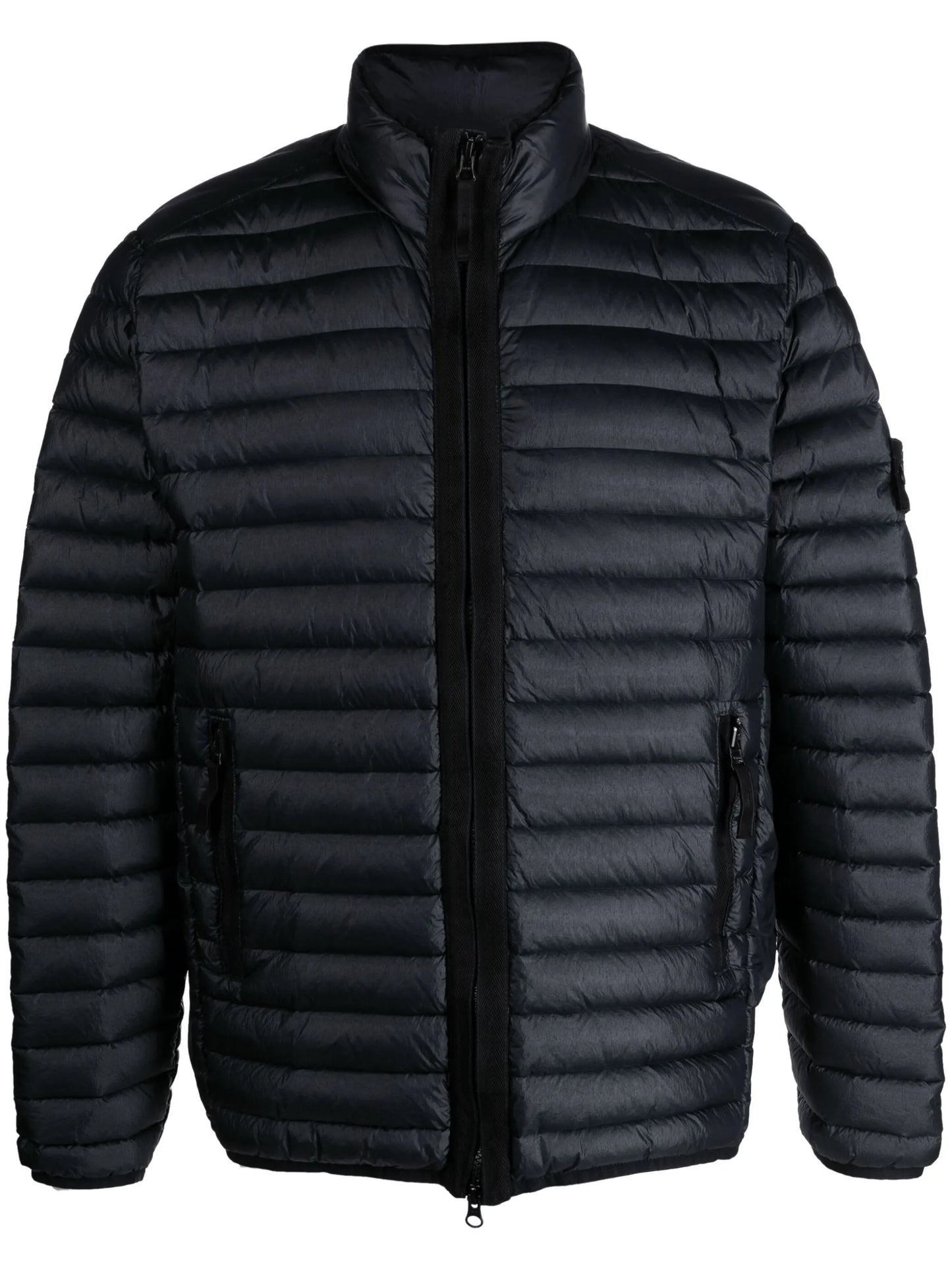 Compass-patch padded jacket