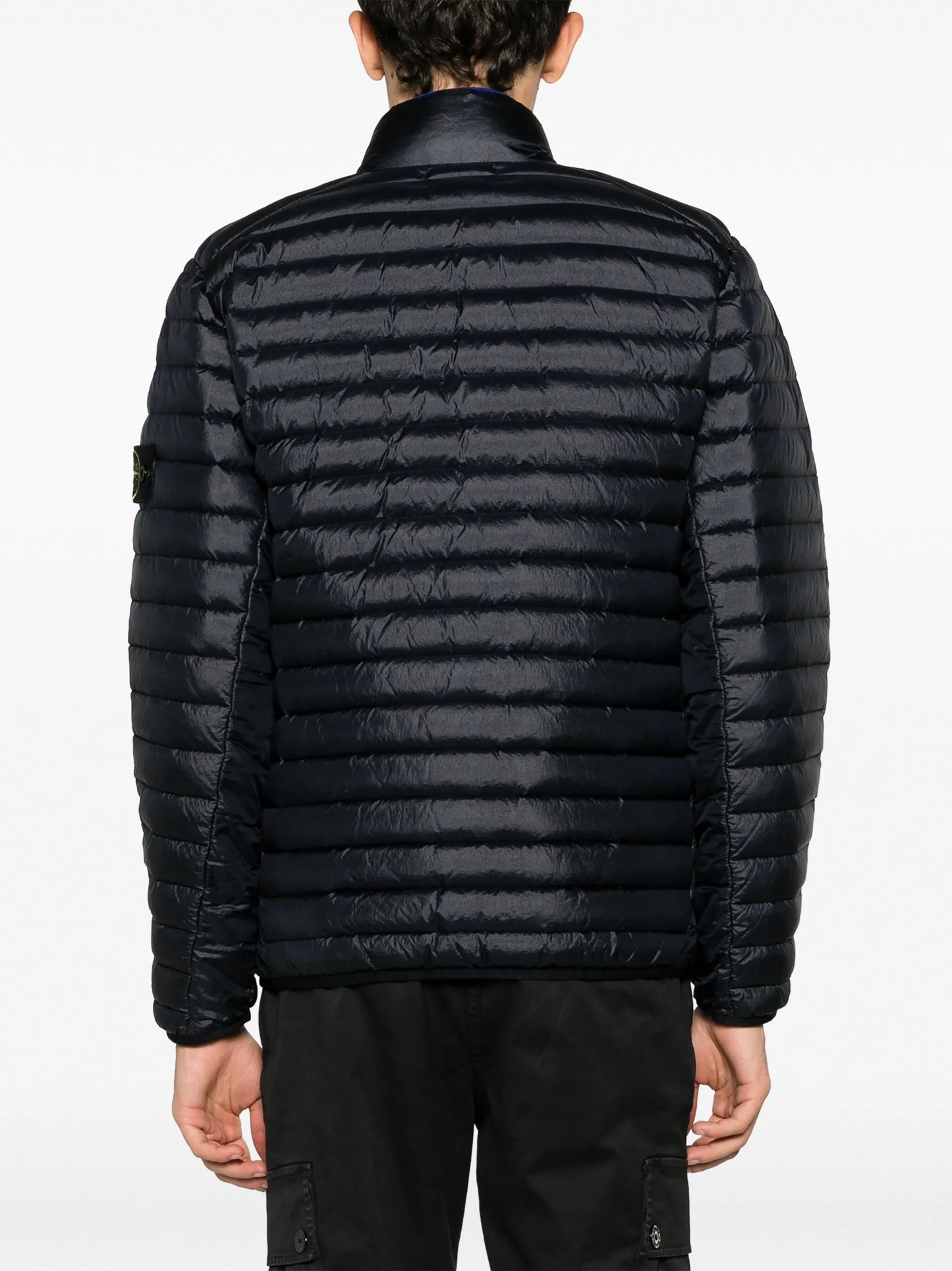Compass-patch padded jacket