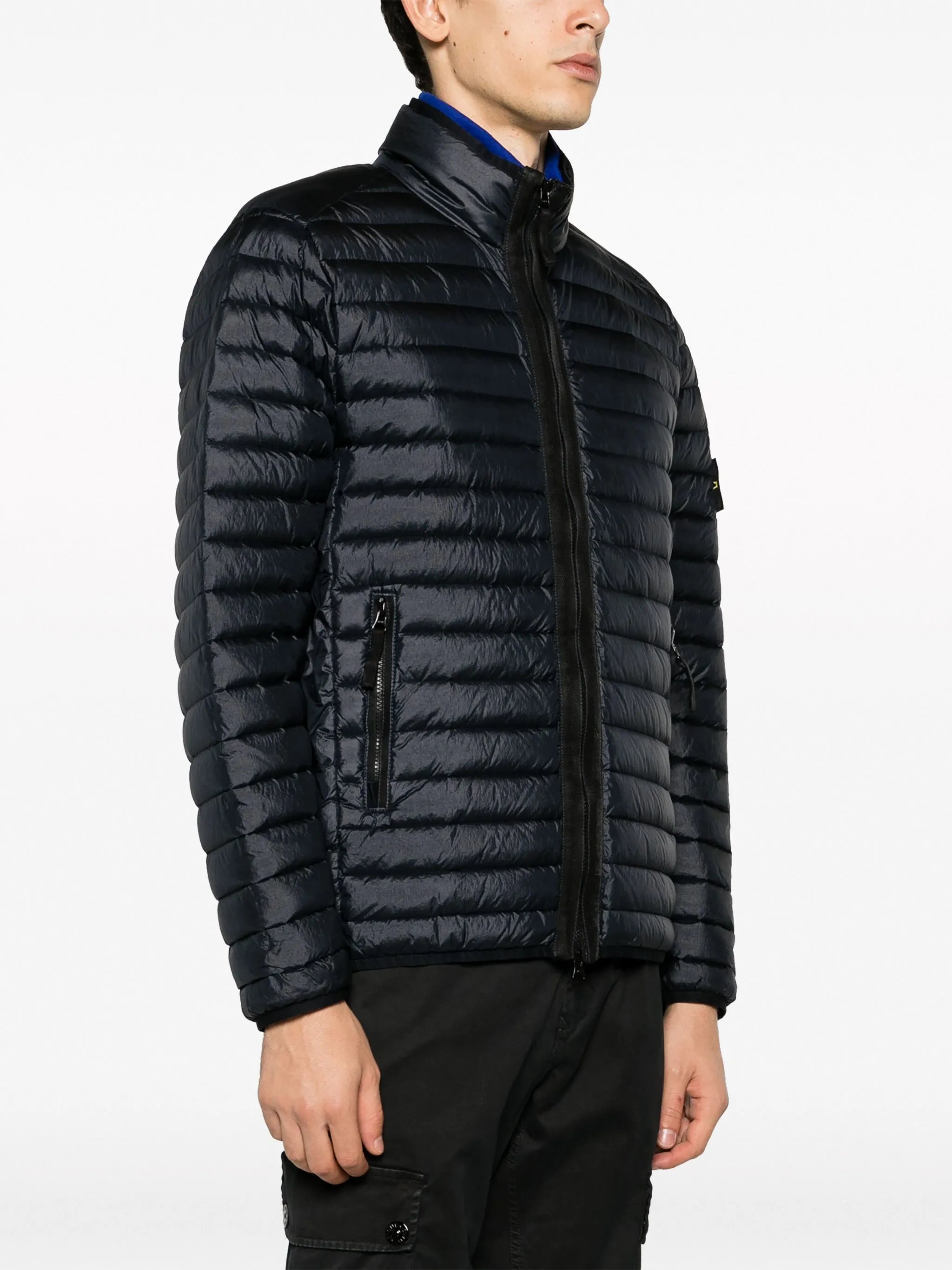 Compass-patch padded jacket