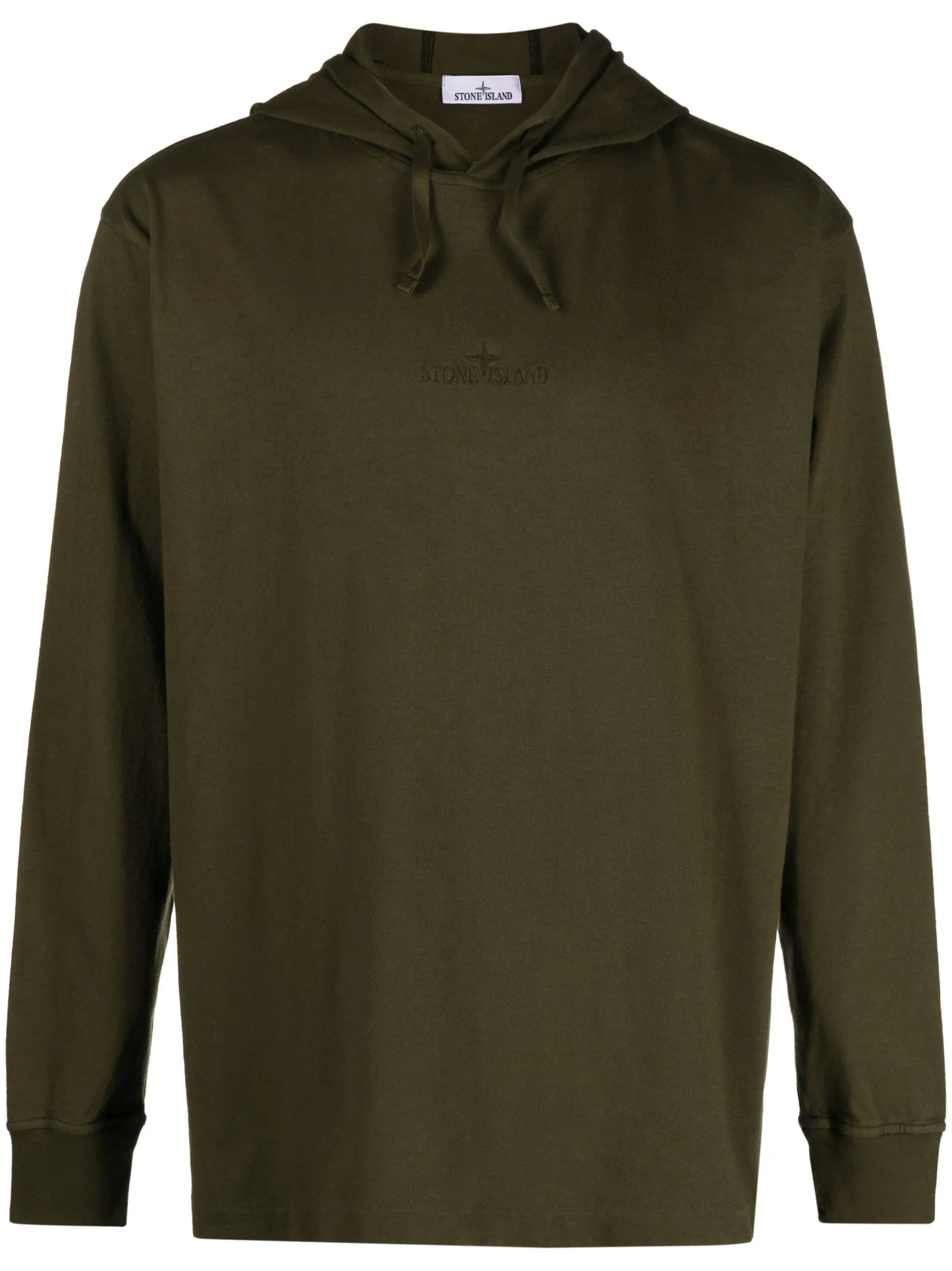 logo-embroidered cotton hoodie