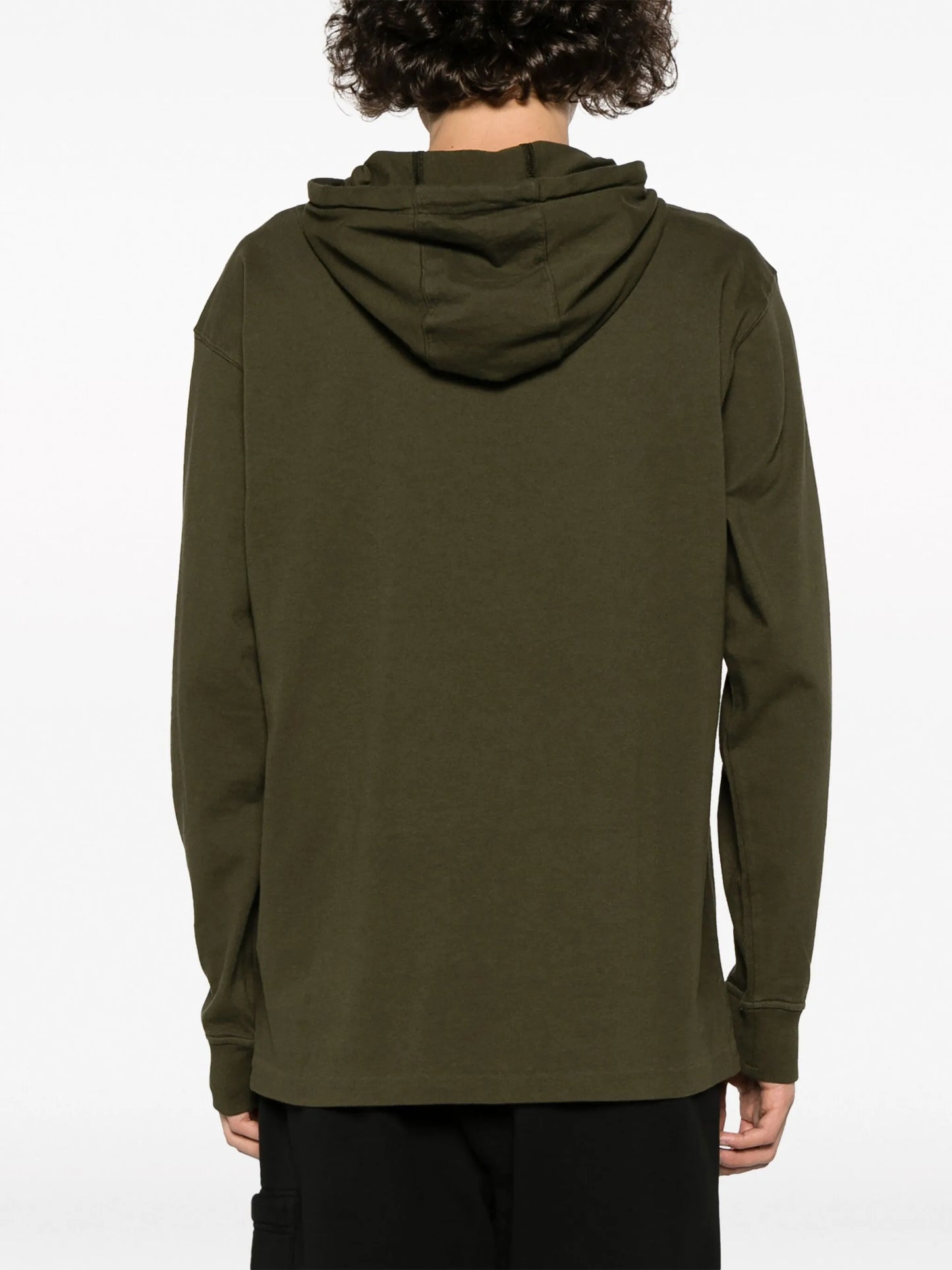 logo-embroidered cotton hoodie