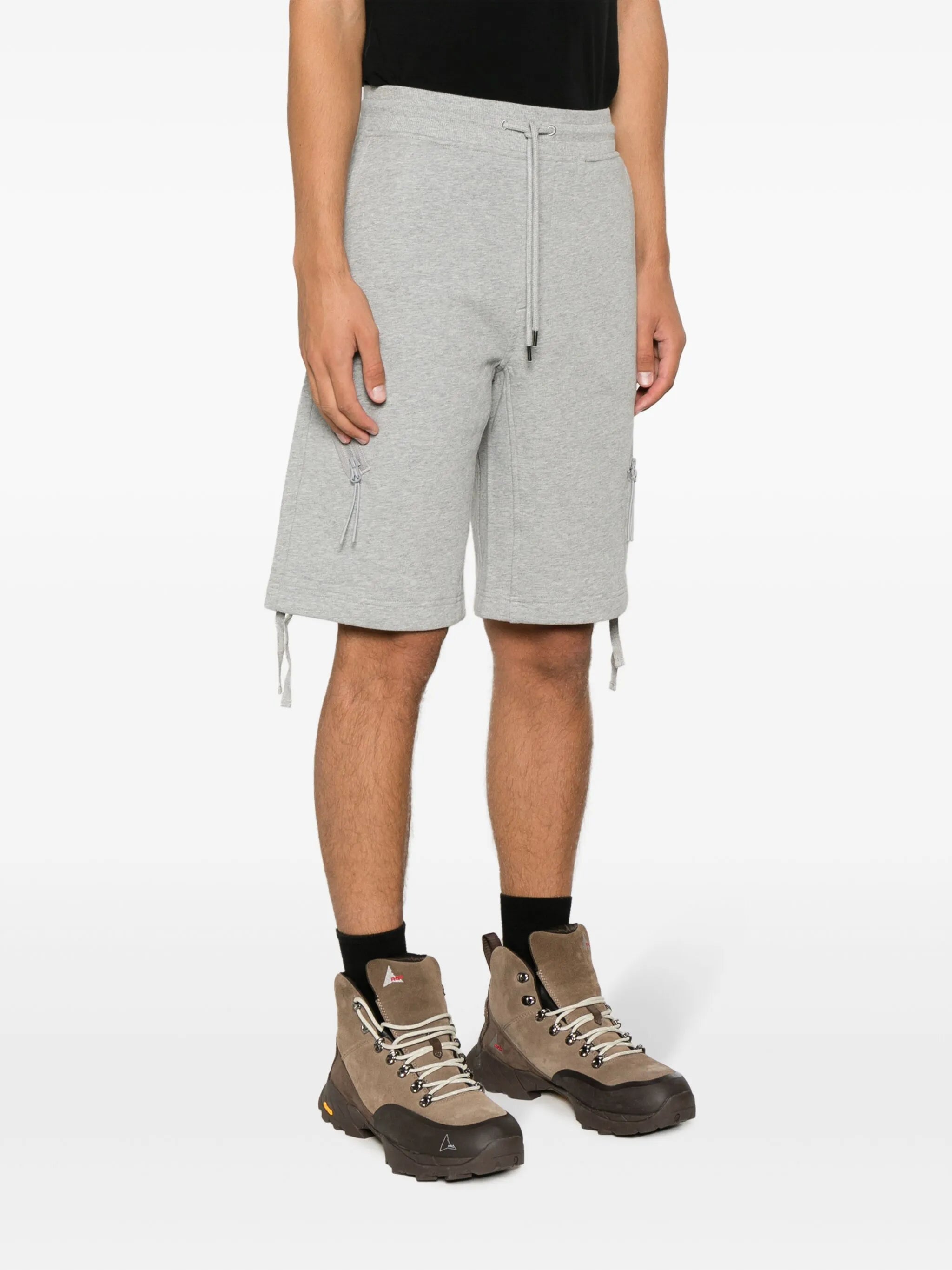 Lens-detail cotton shorts