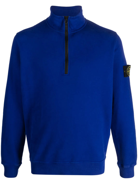 Compass-patch cotton sweatshirt