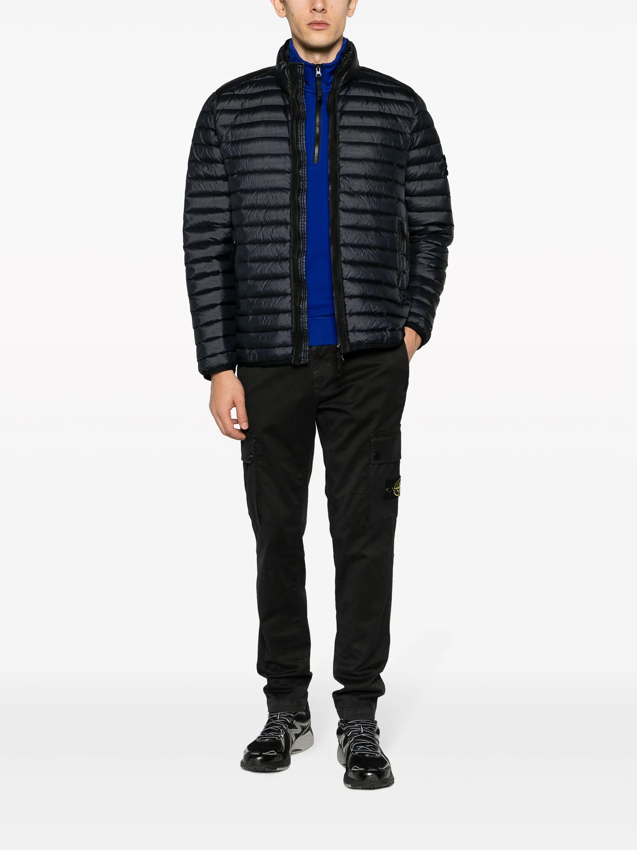 Compass-patch cotton sweatshirt