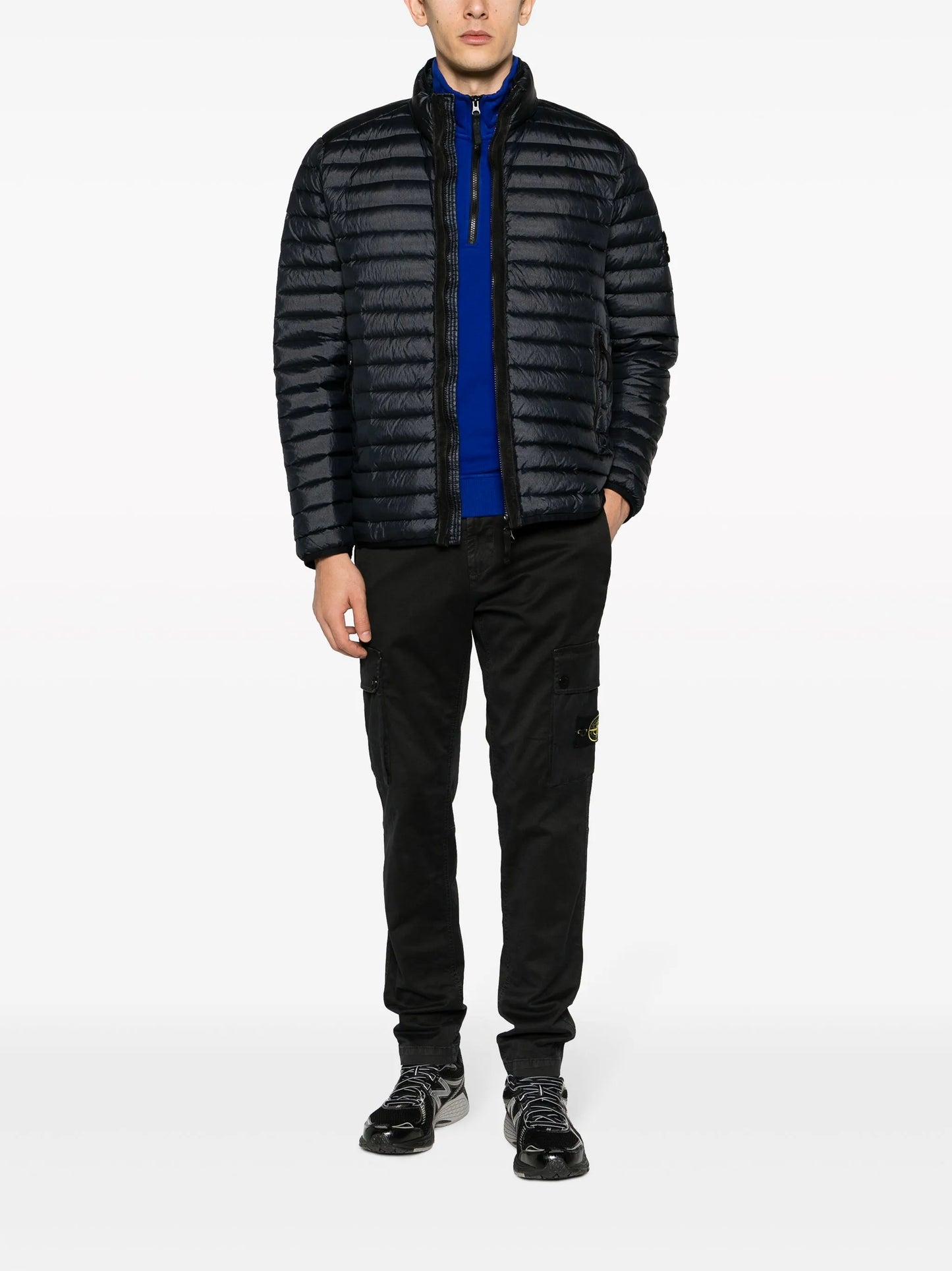 Compass-patch cotton sweatshirt