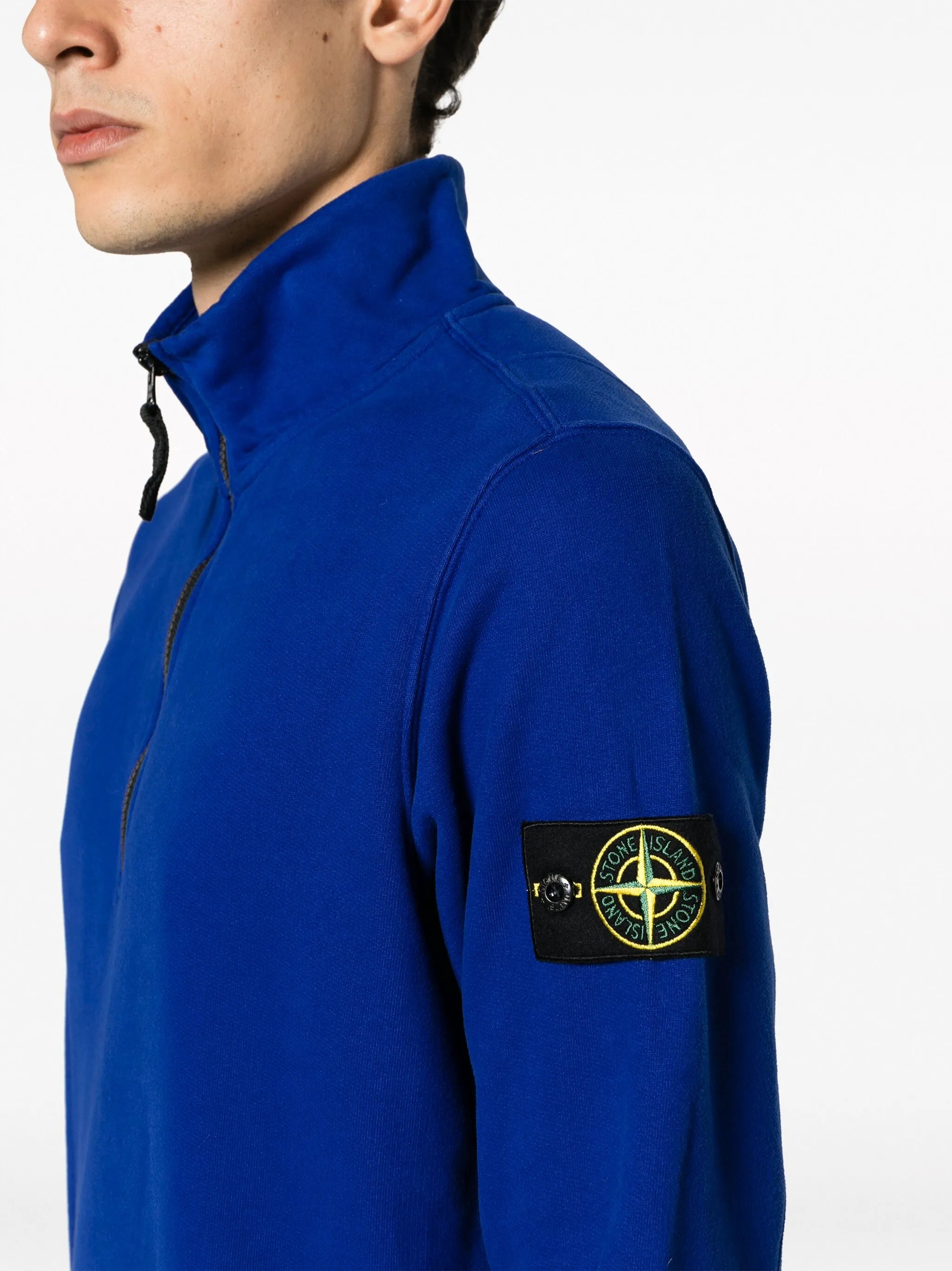 Compass-patch cotton sweatshirt
