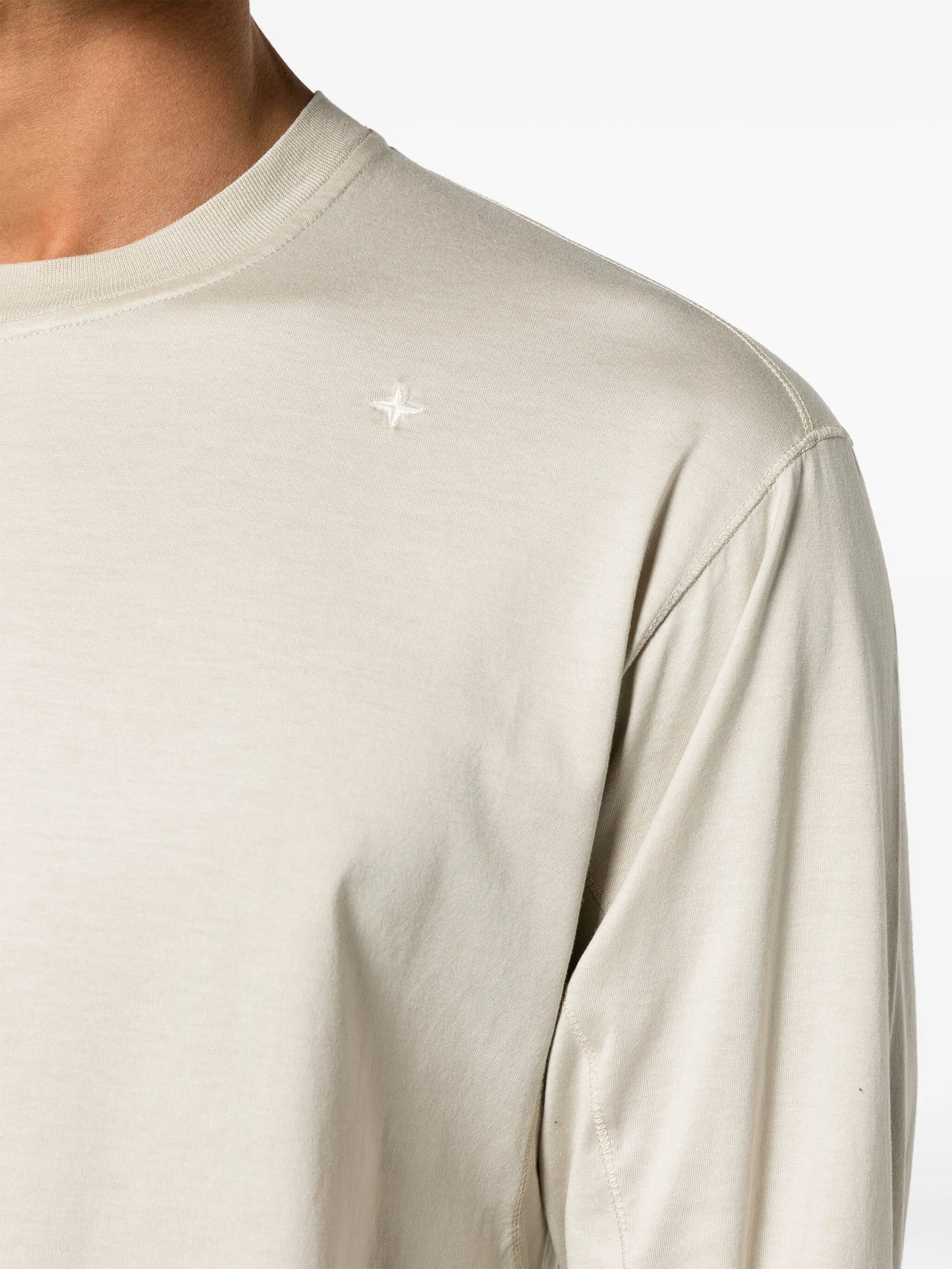 Stellina-embroidered cotton T-shirt