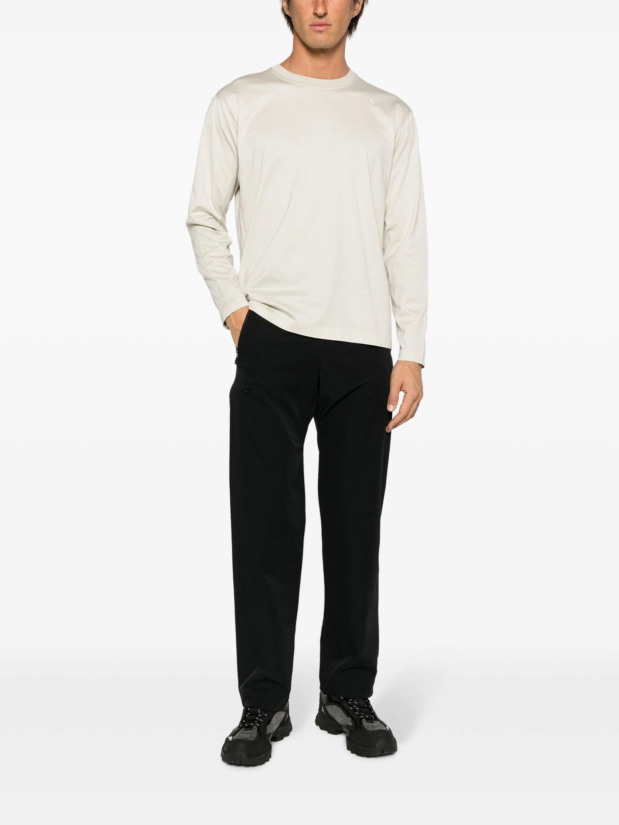 Stellina-embroidered cotton T-shirt