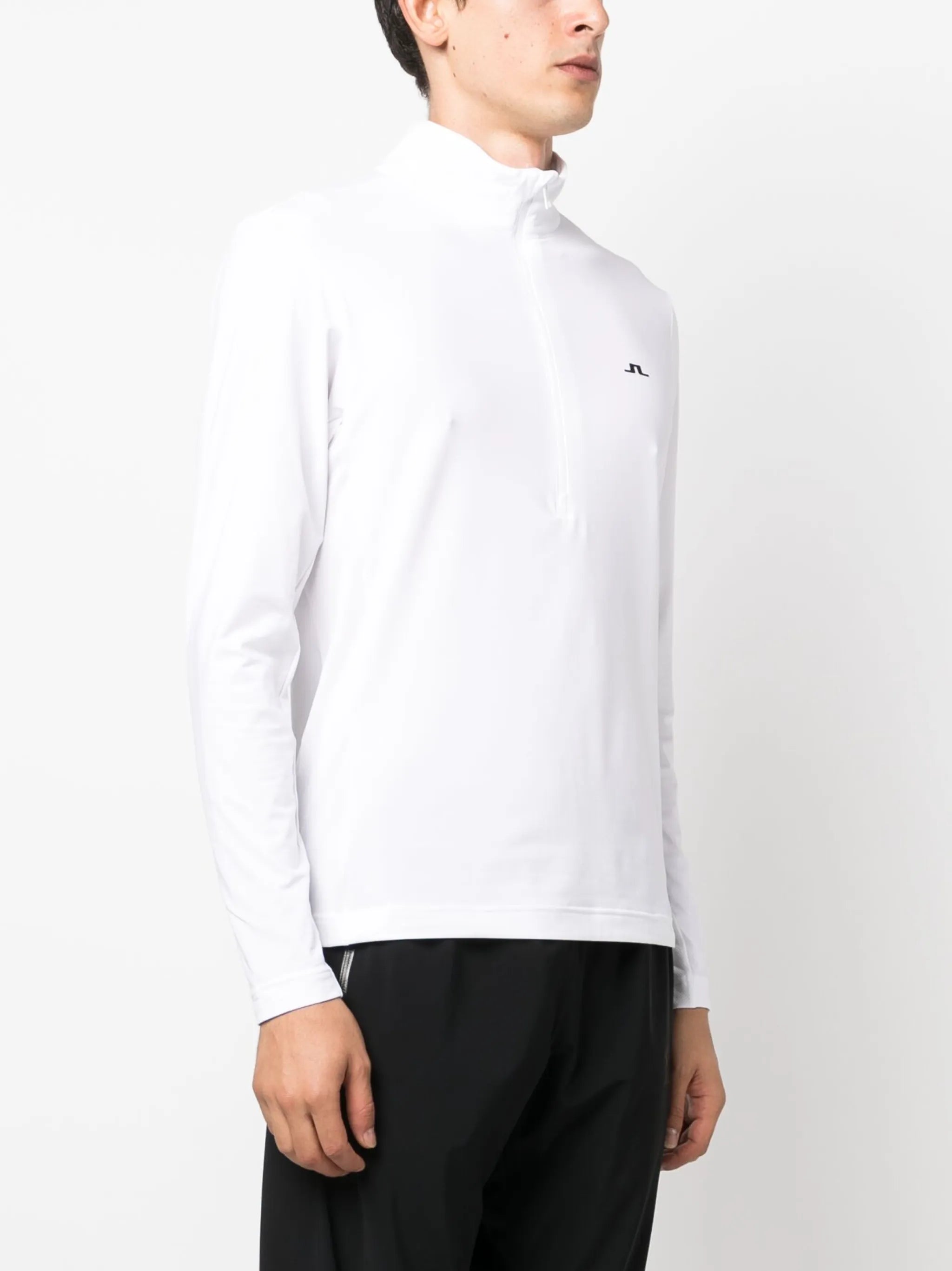 Luke logo-print half-zip jumper
