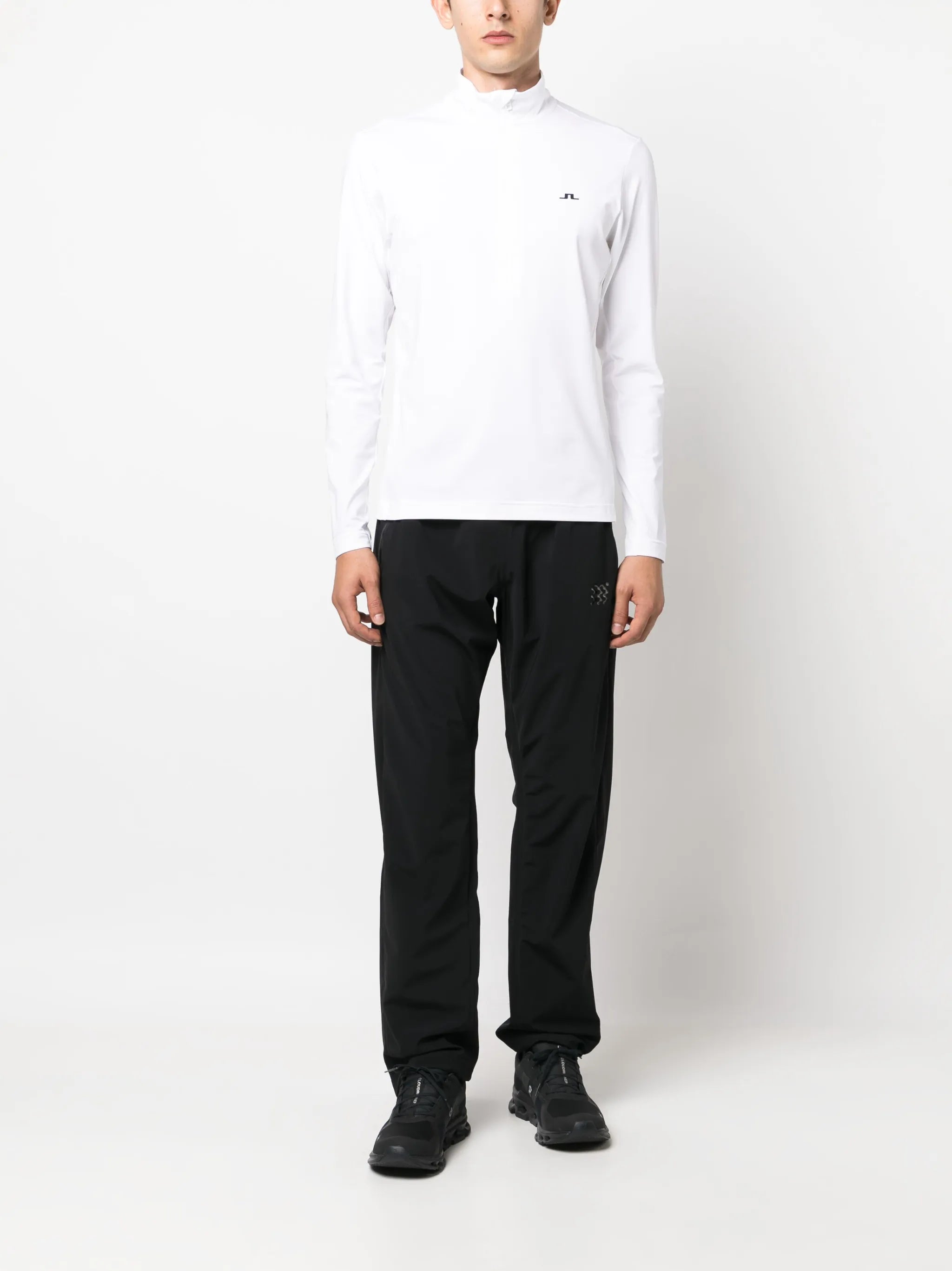 Luke logo-print half-zip jumper