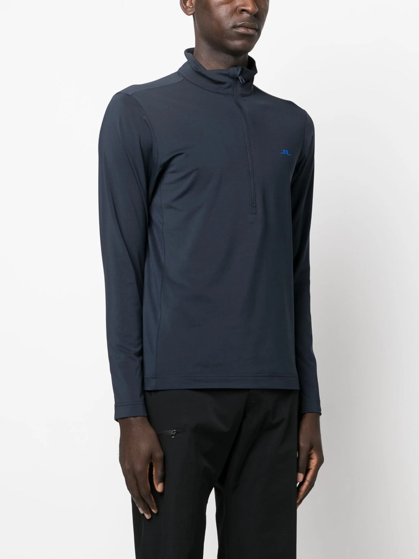 Luke logo-print half-zip T-shirt