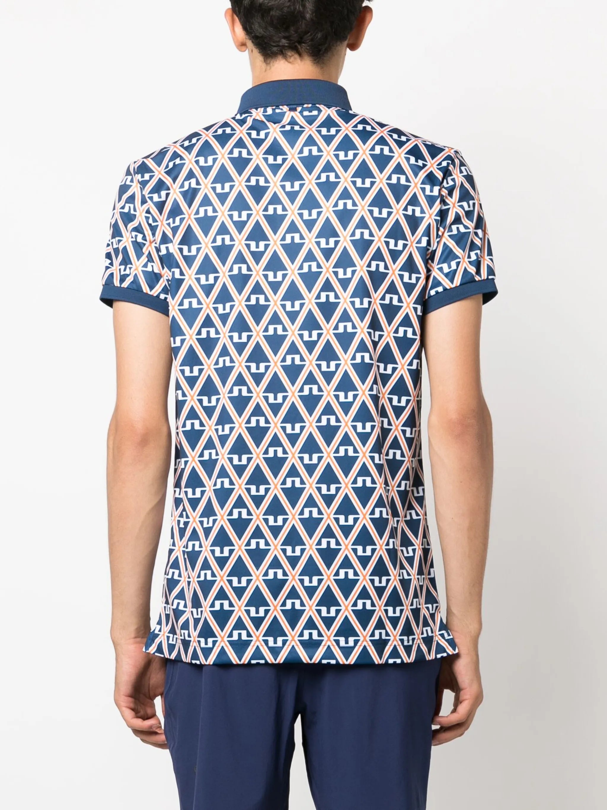 Tour Tech-print polo shirt