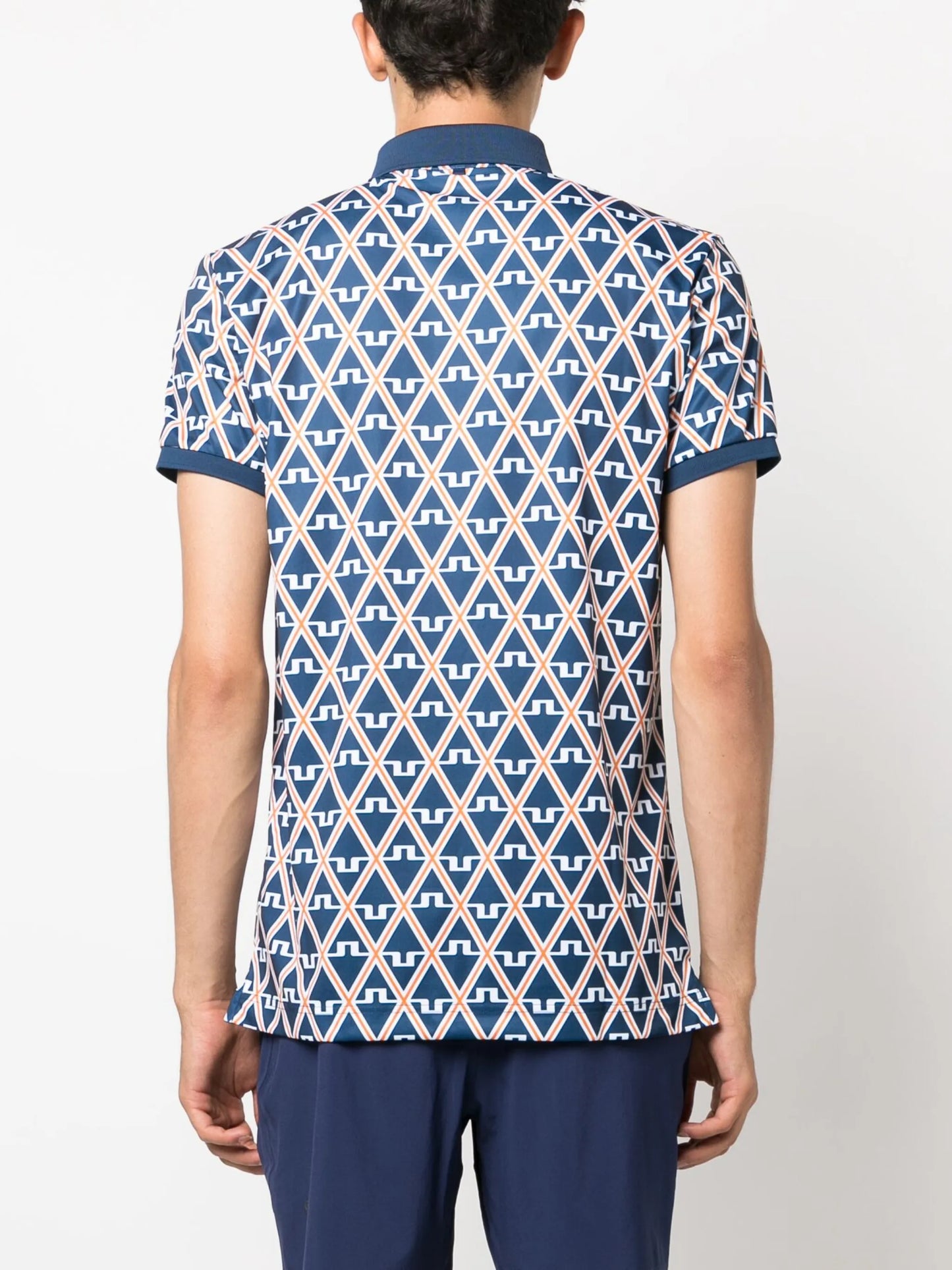 Tour Tech-print polo shirt