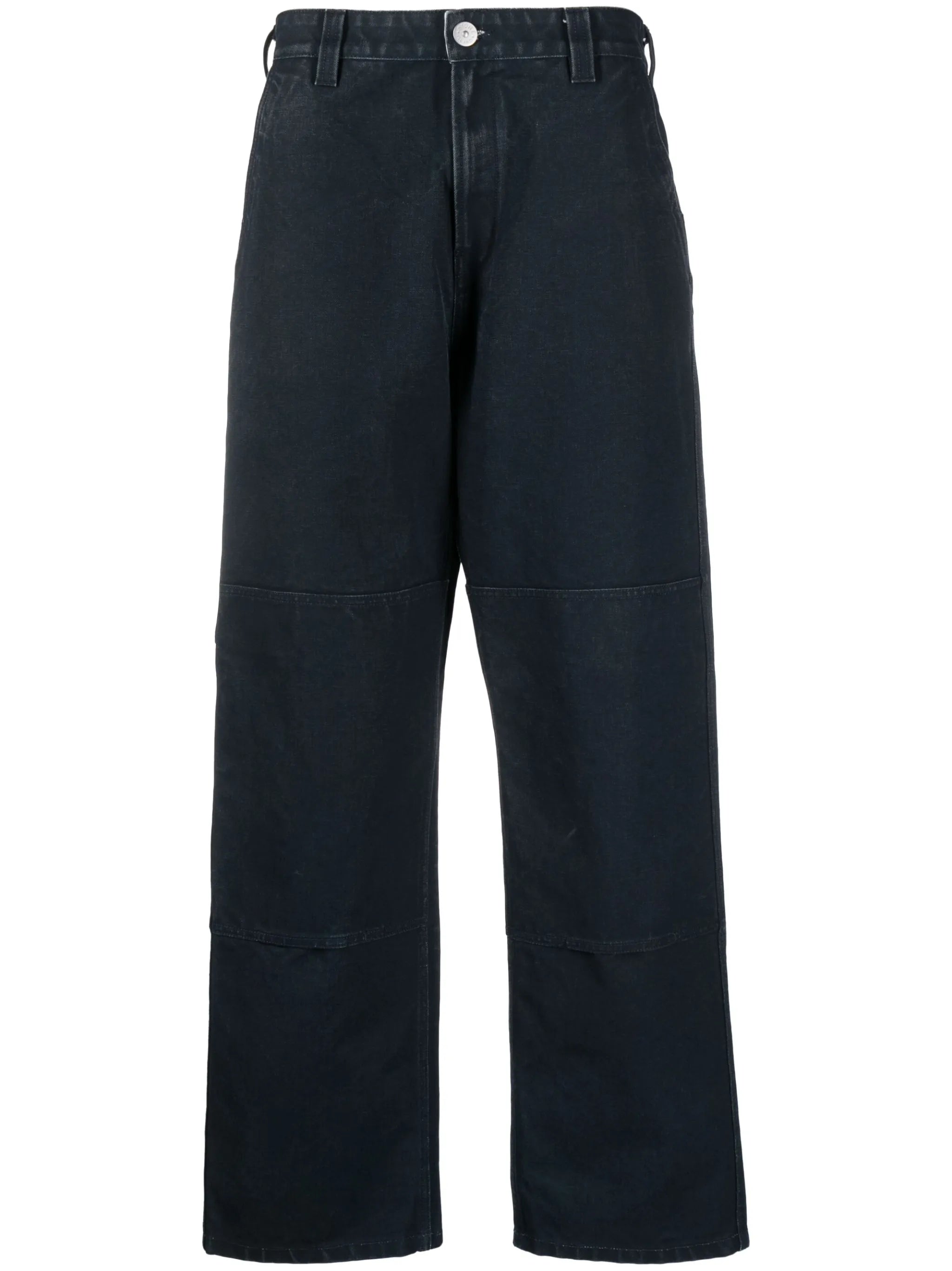 mid-rise cotton loose trousers