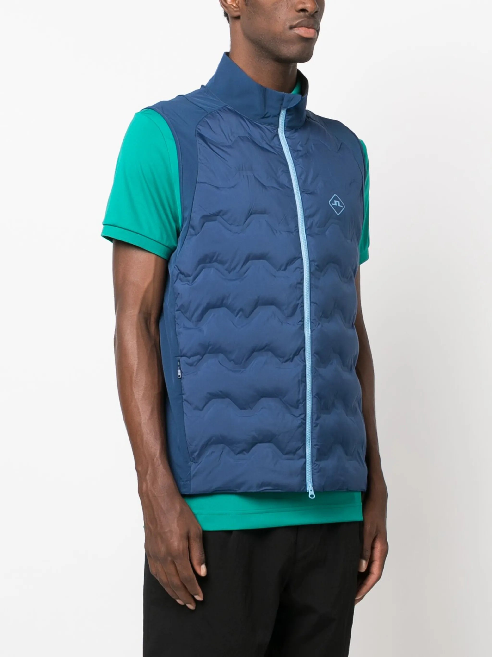 Dexter debossed-detailing padded gilet