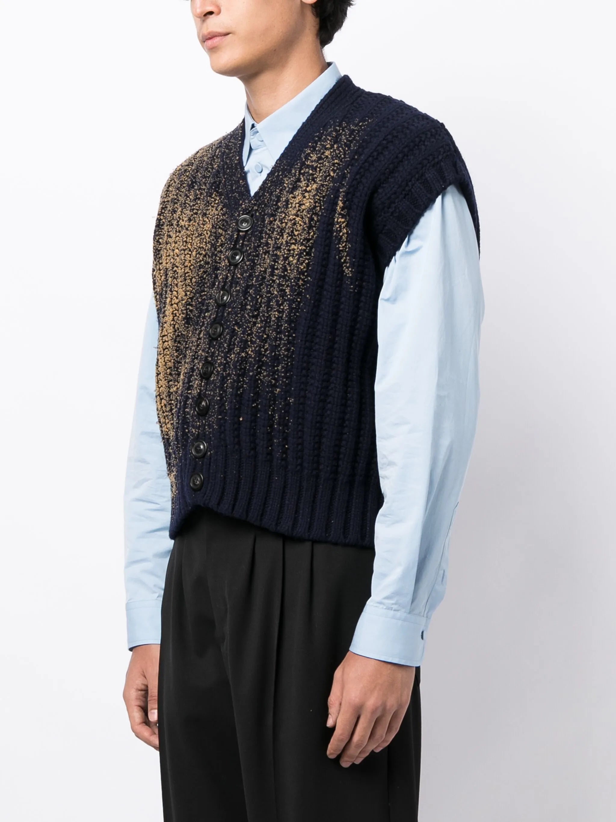 Sandstorm contrasting-trim V-neck cardigan
