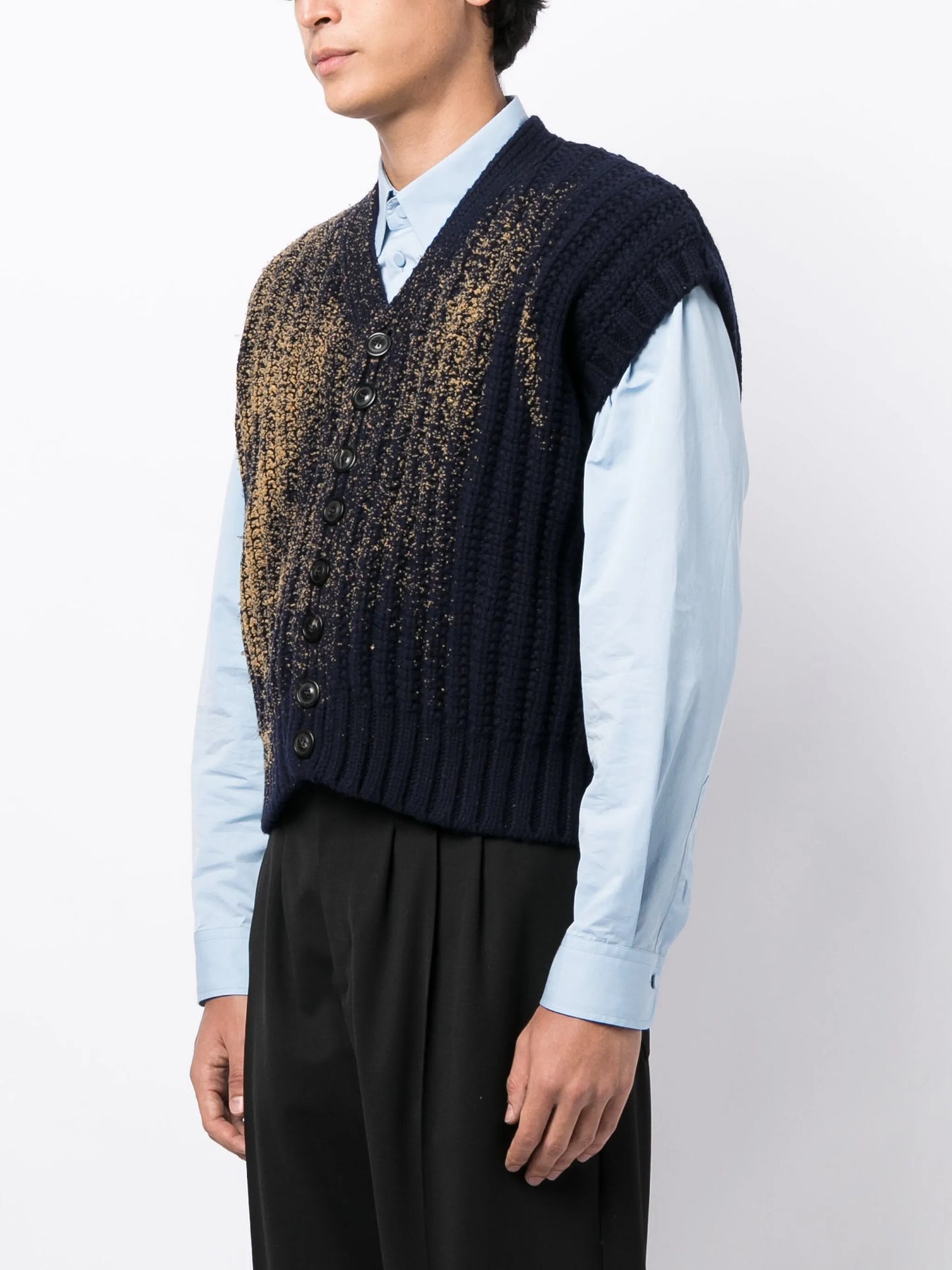 Sandstorm contrasting-trim V-neck cardigan