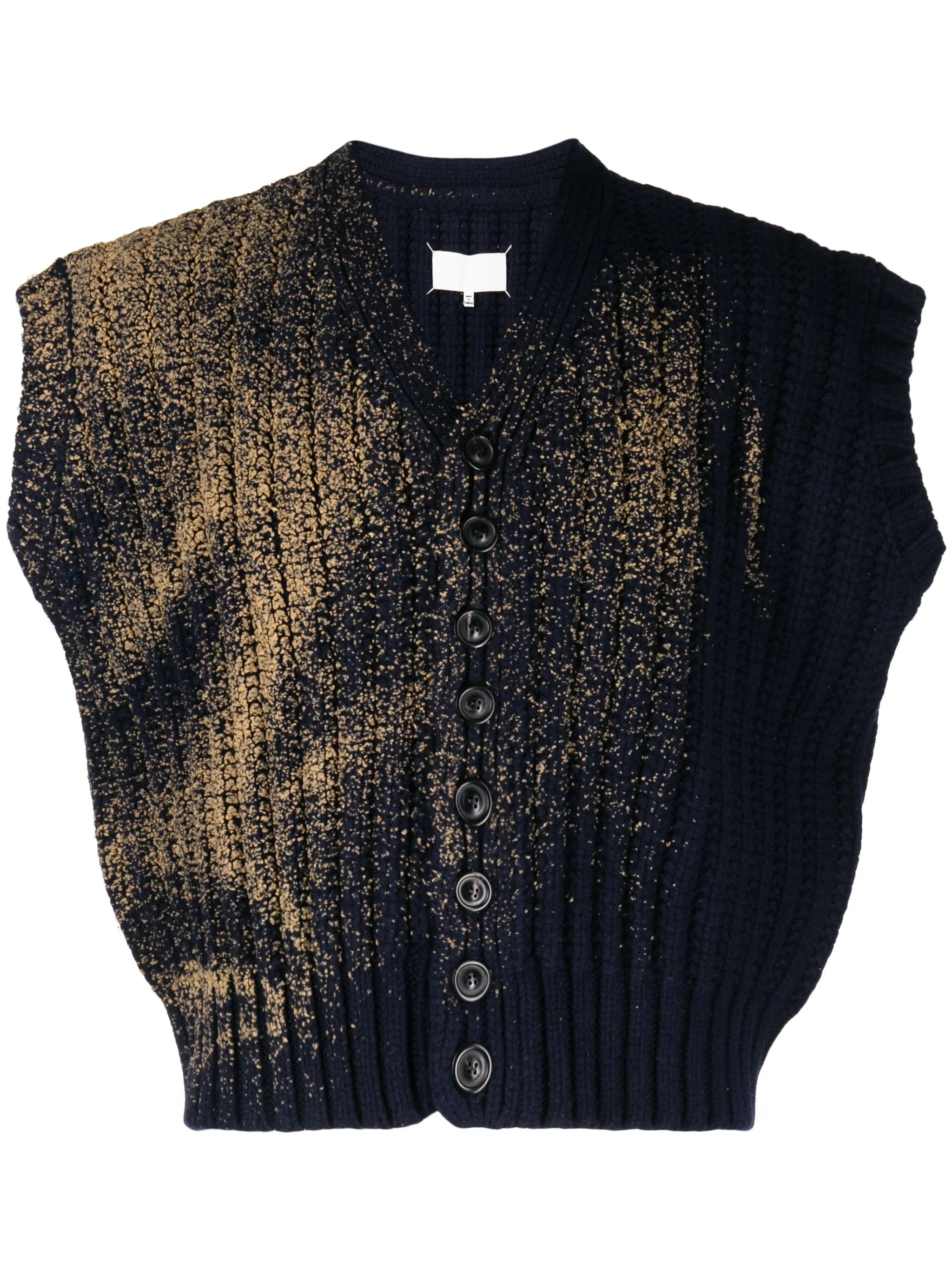 Sandstorm contrasting-trim V-neck cardigan
