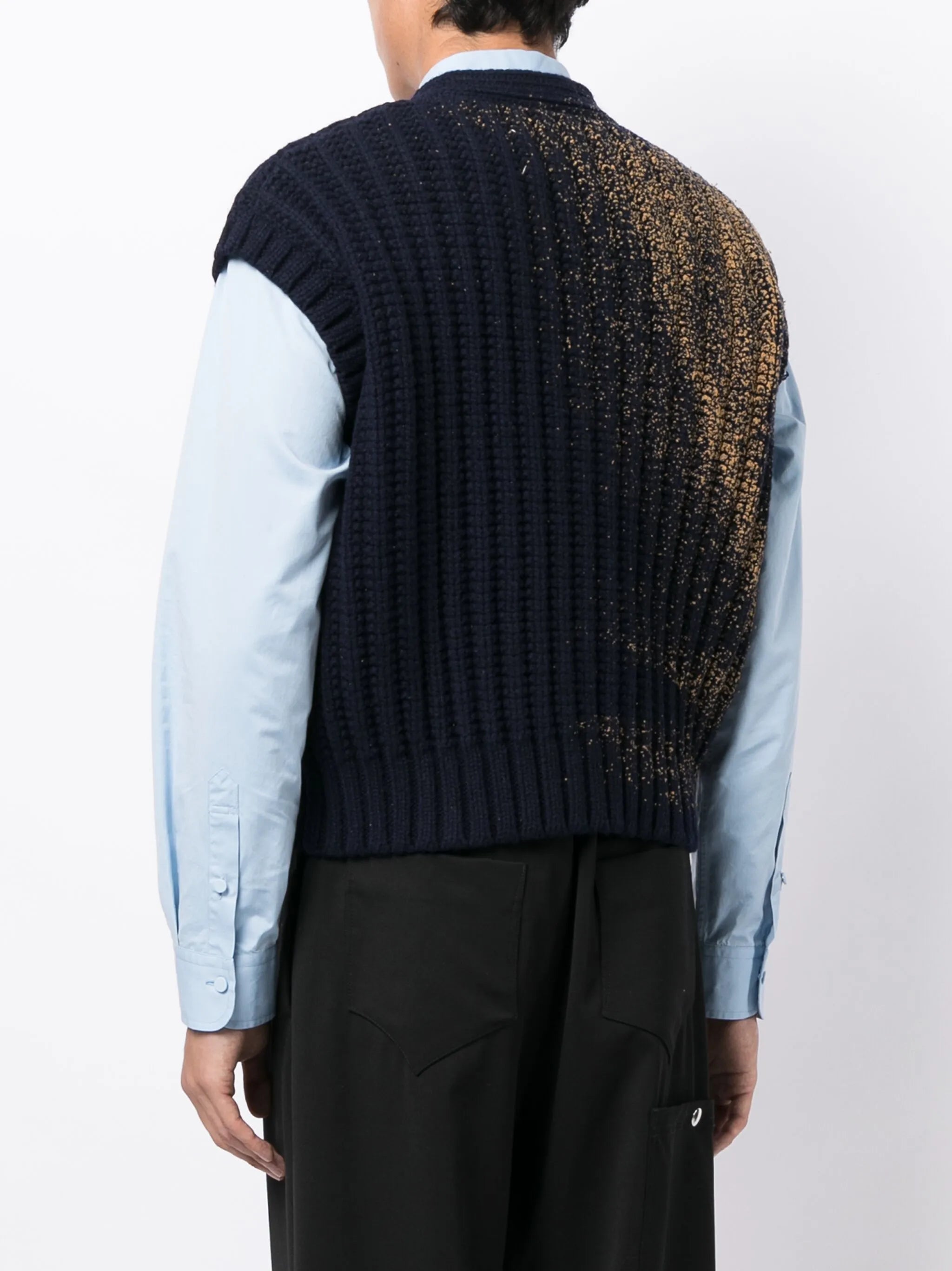 Sandstorm contrasting-trim V-neck cardigan