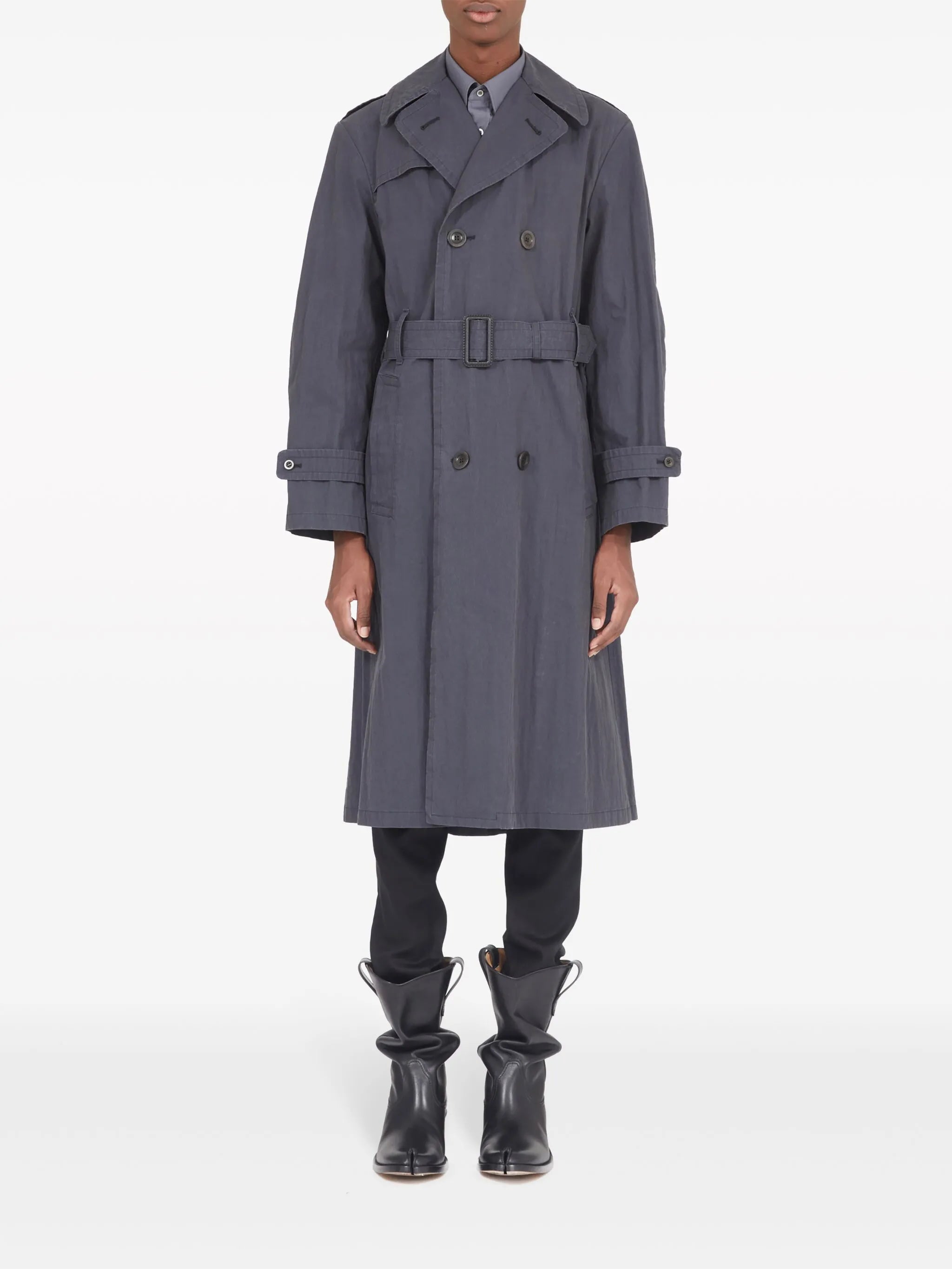 double-breasted trench coat