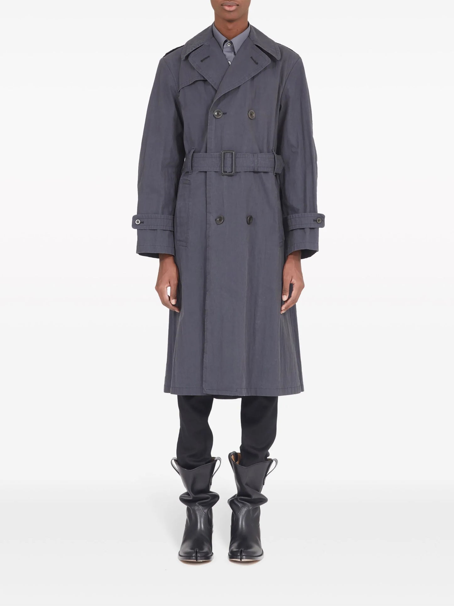double-breasted trench coat