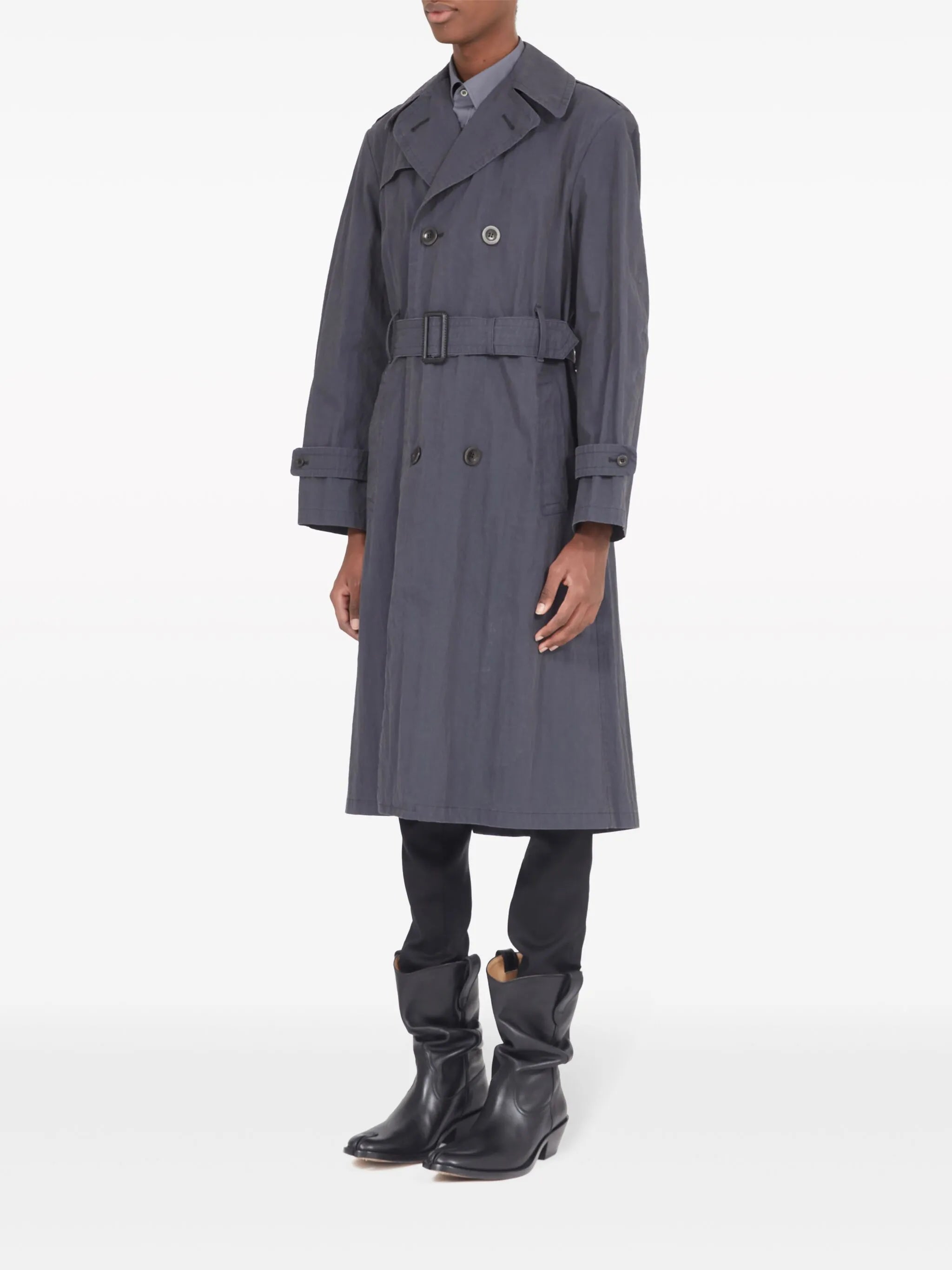 double-breasted trench coat