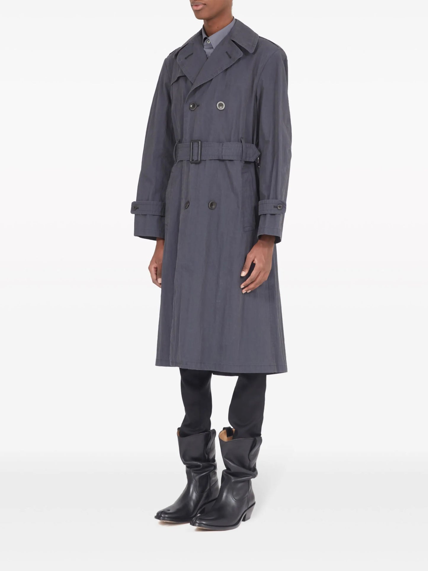 double-breasted trench coat