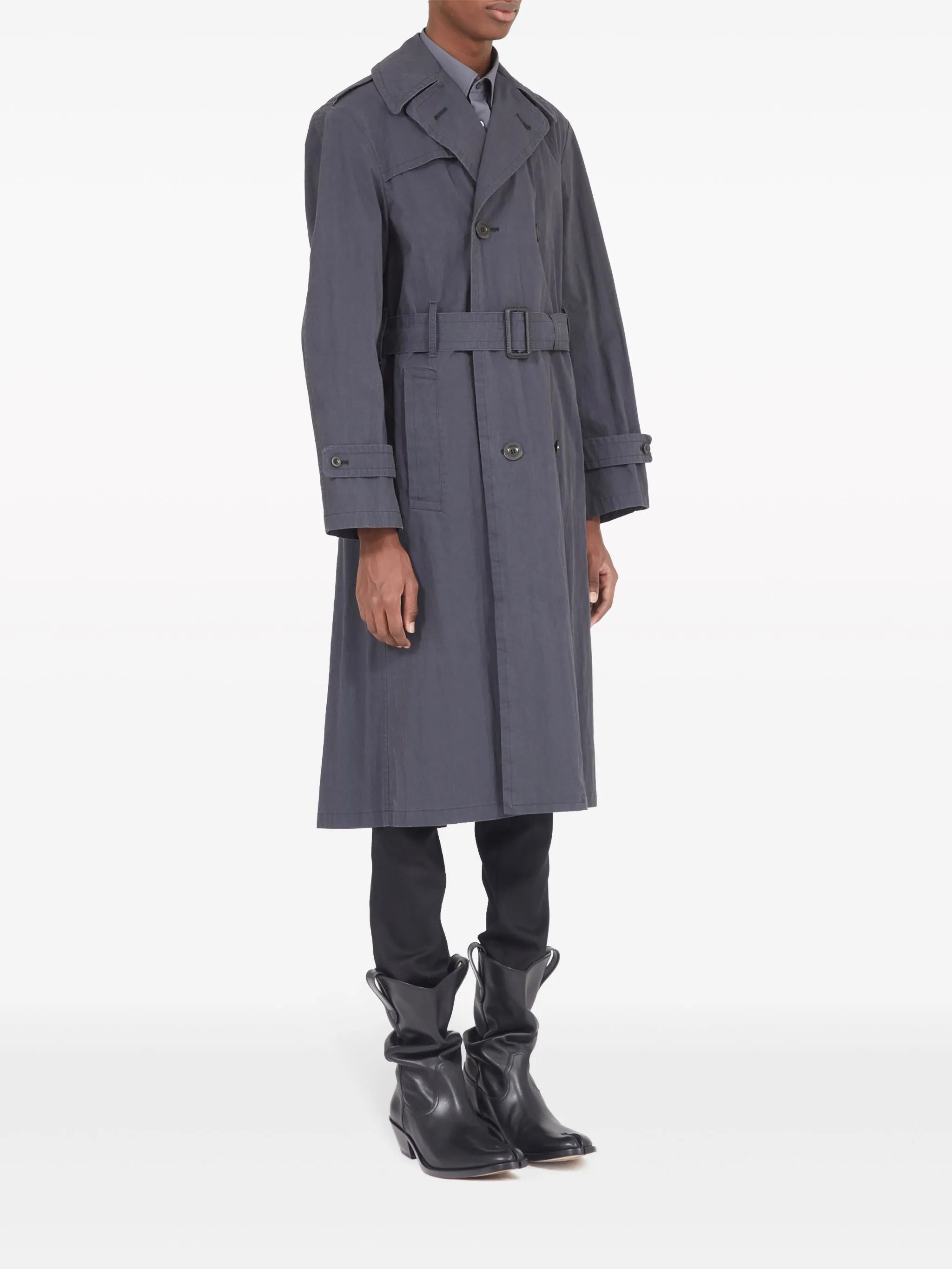 double-breasted trench coat