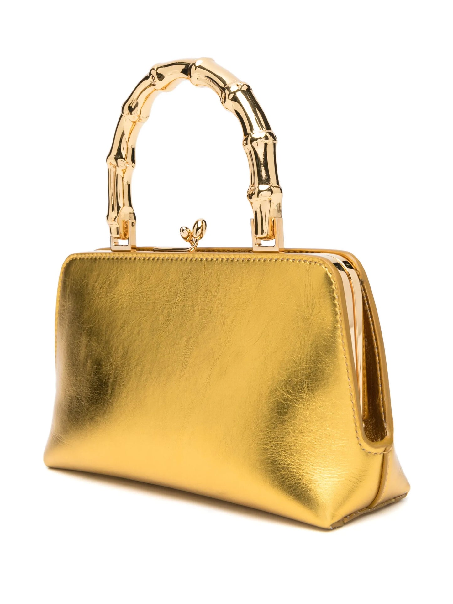 small Goji Bamboo metallic clutch bag