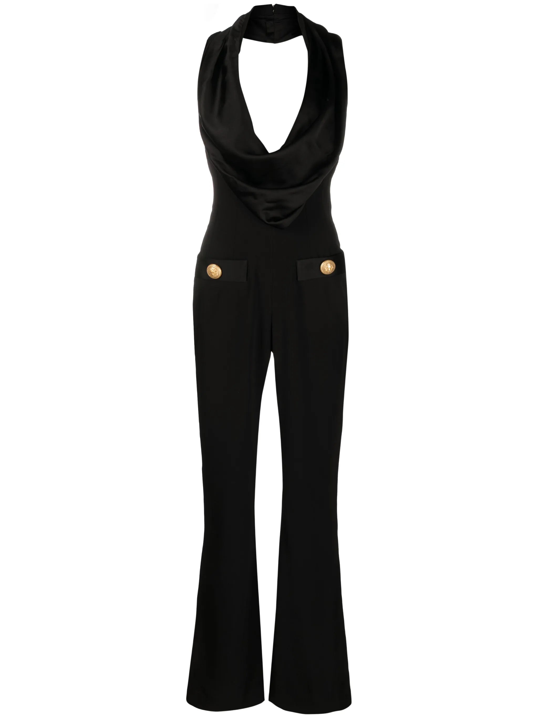off-shoulder sleeveless jumpsuit