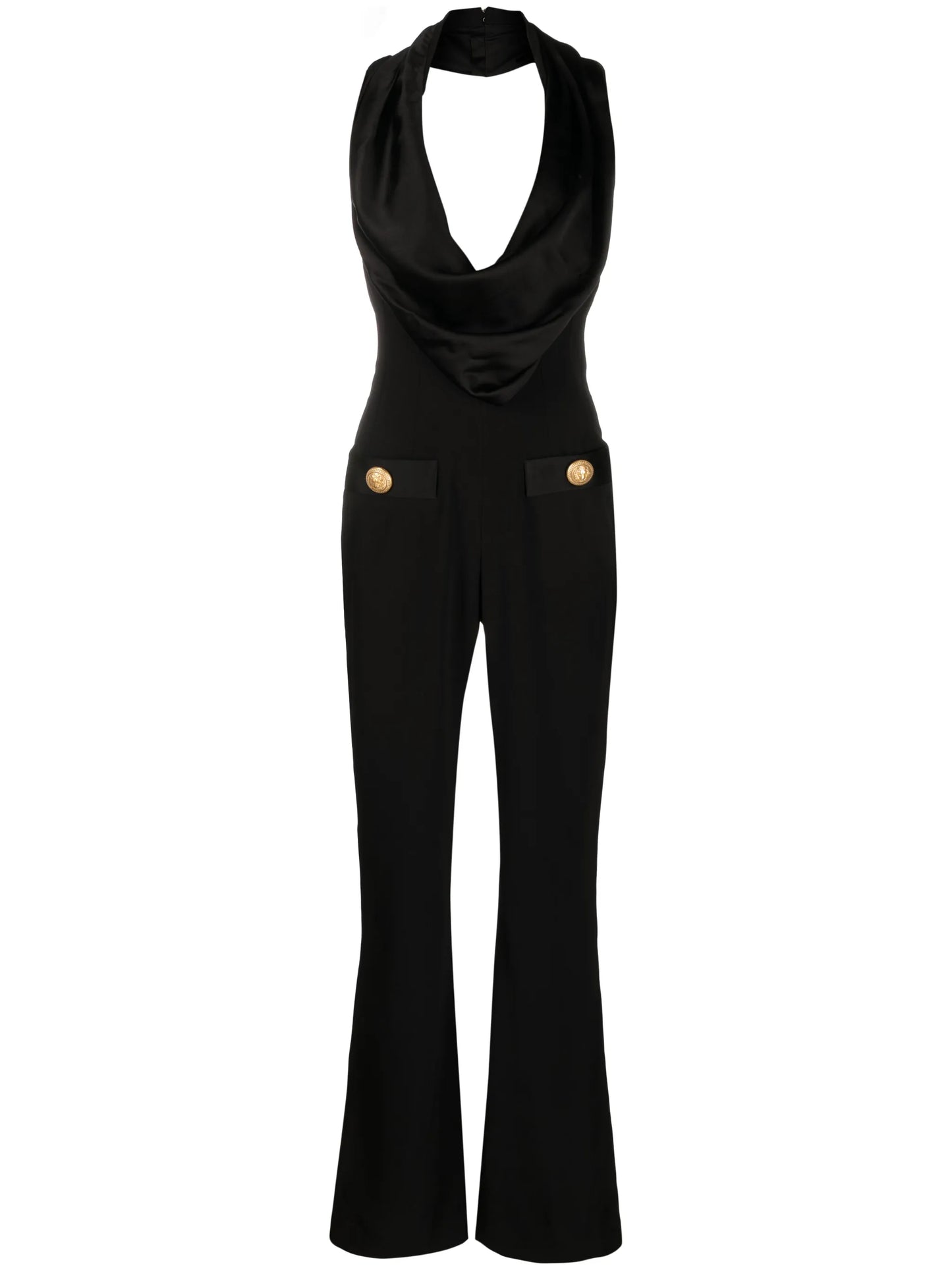 off-shoulder sleeveless jumpsuit