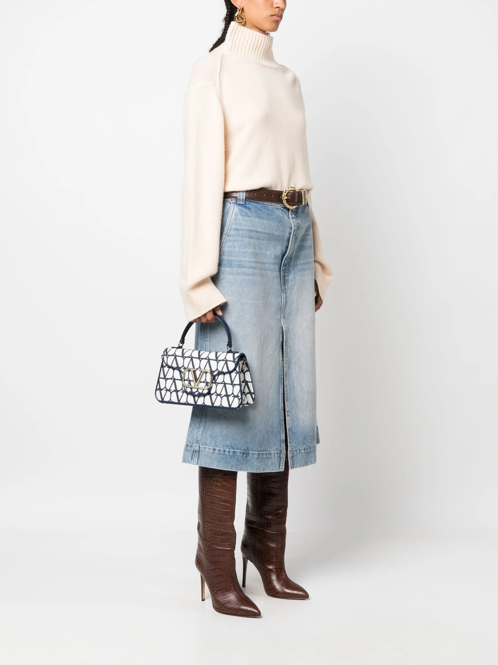 VLogo monogram-print tote bag