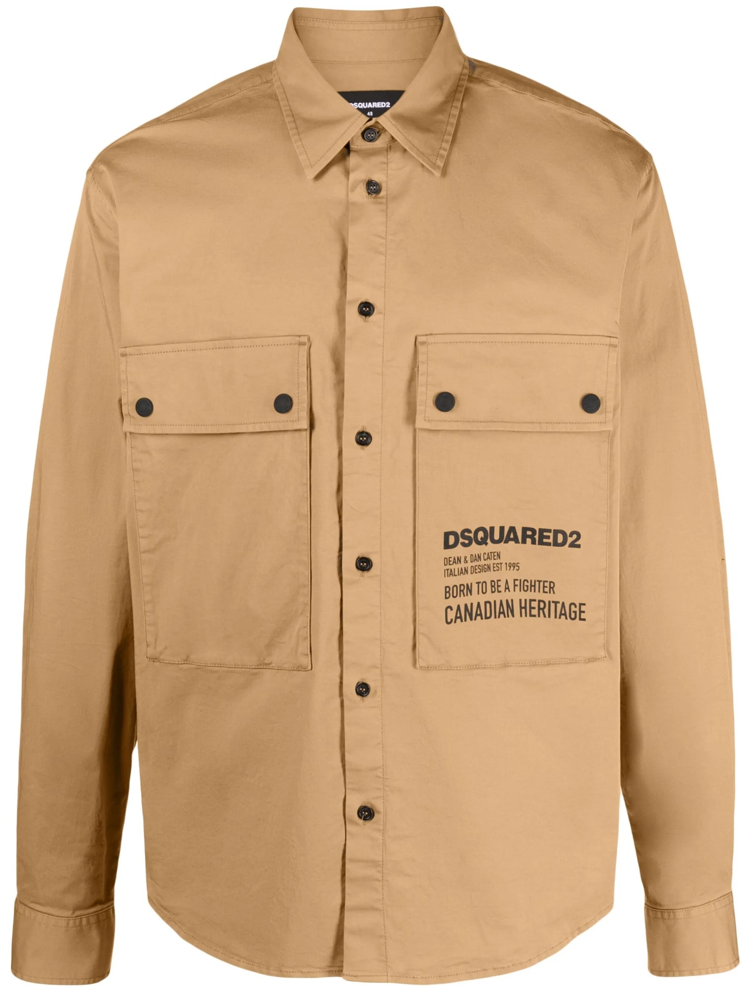 logo-print cotton-blend shirt