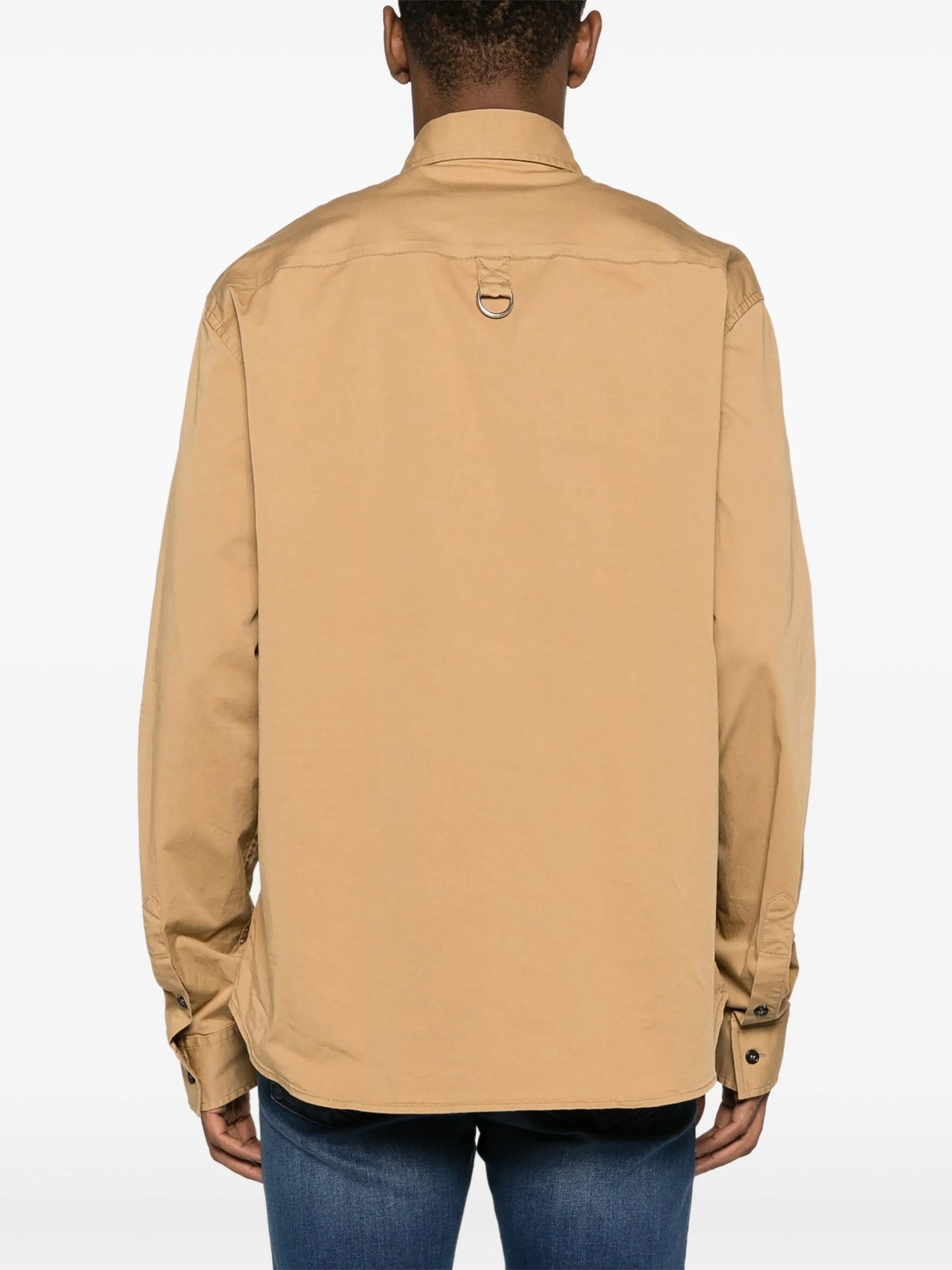 logo-print cotton-blend shirt