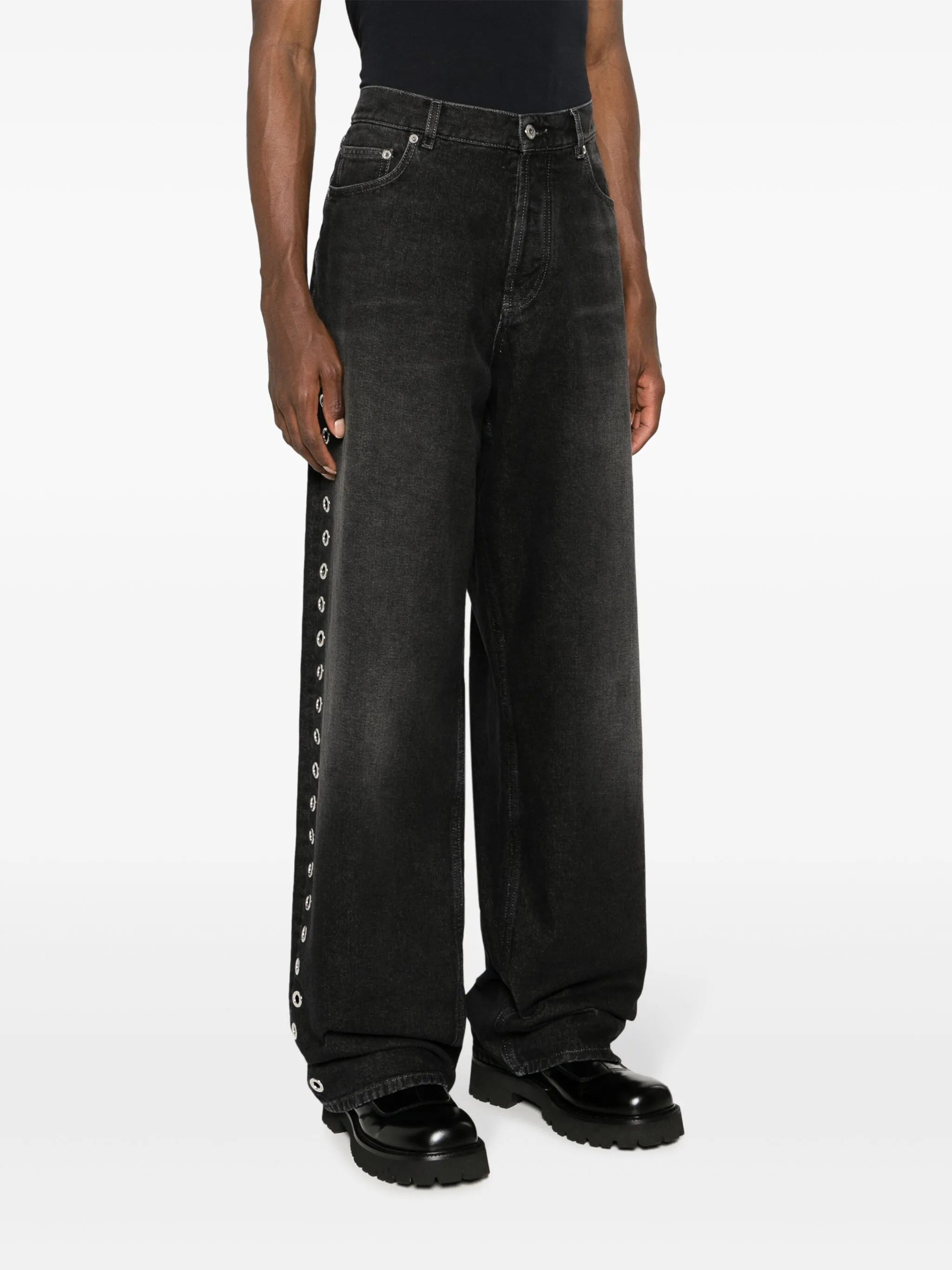 high-rise wide-leg jeans