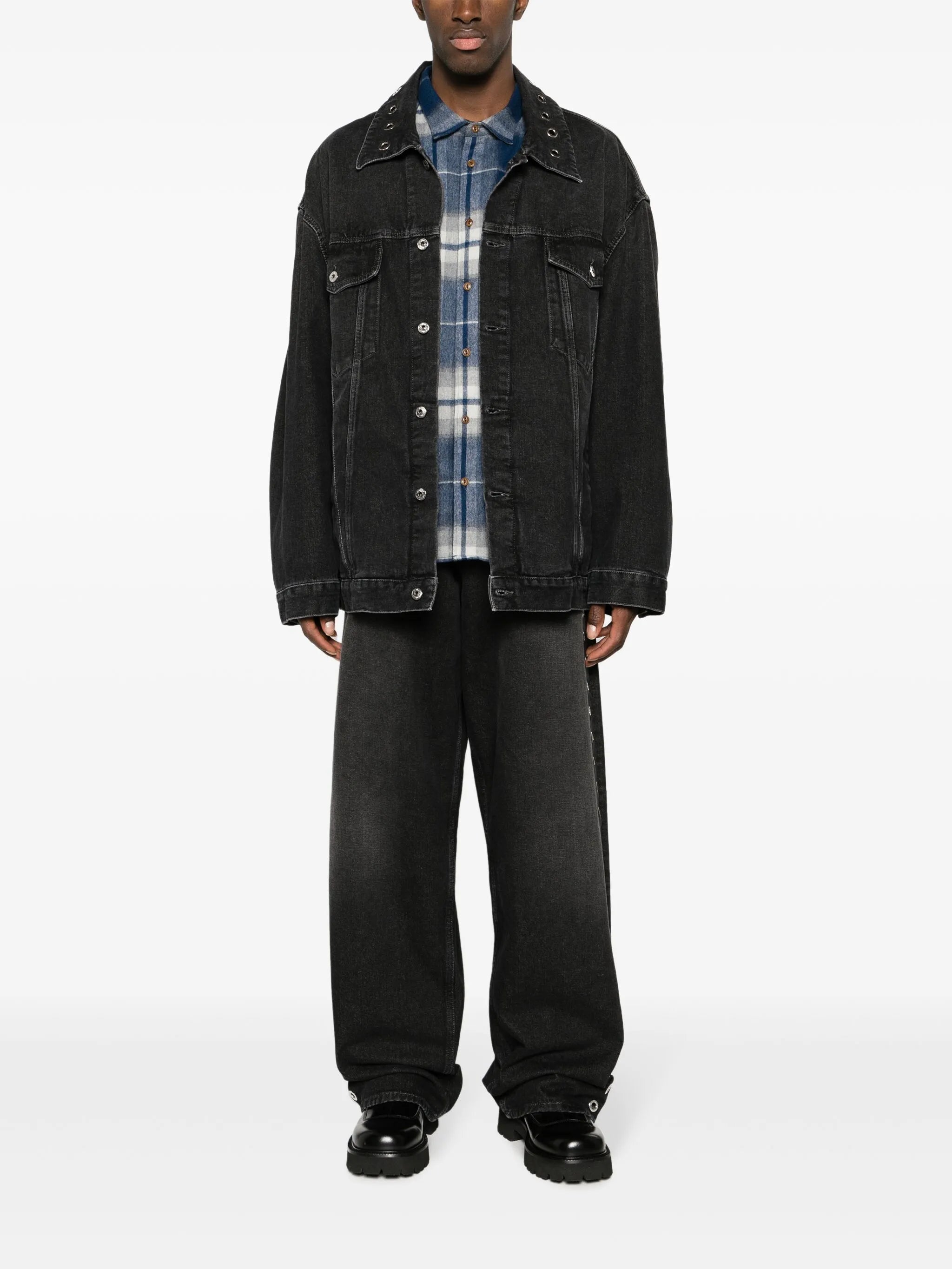 high-rise wide-leg jeans