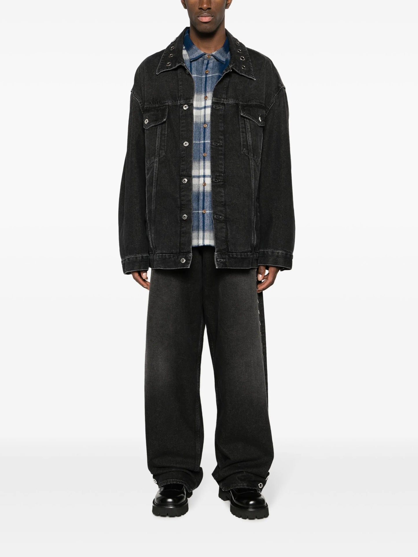 high-rise wide-leg jeans