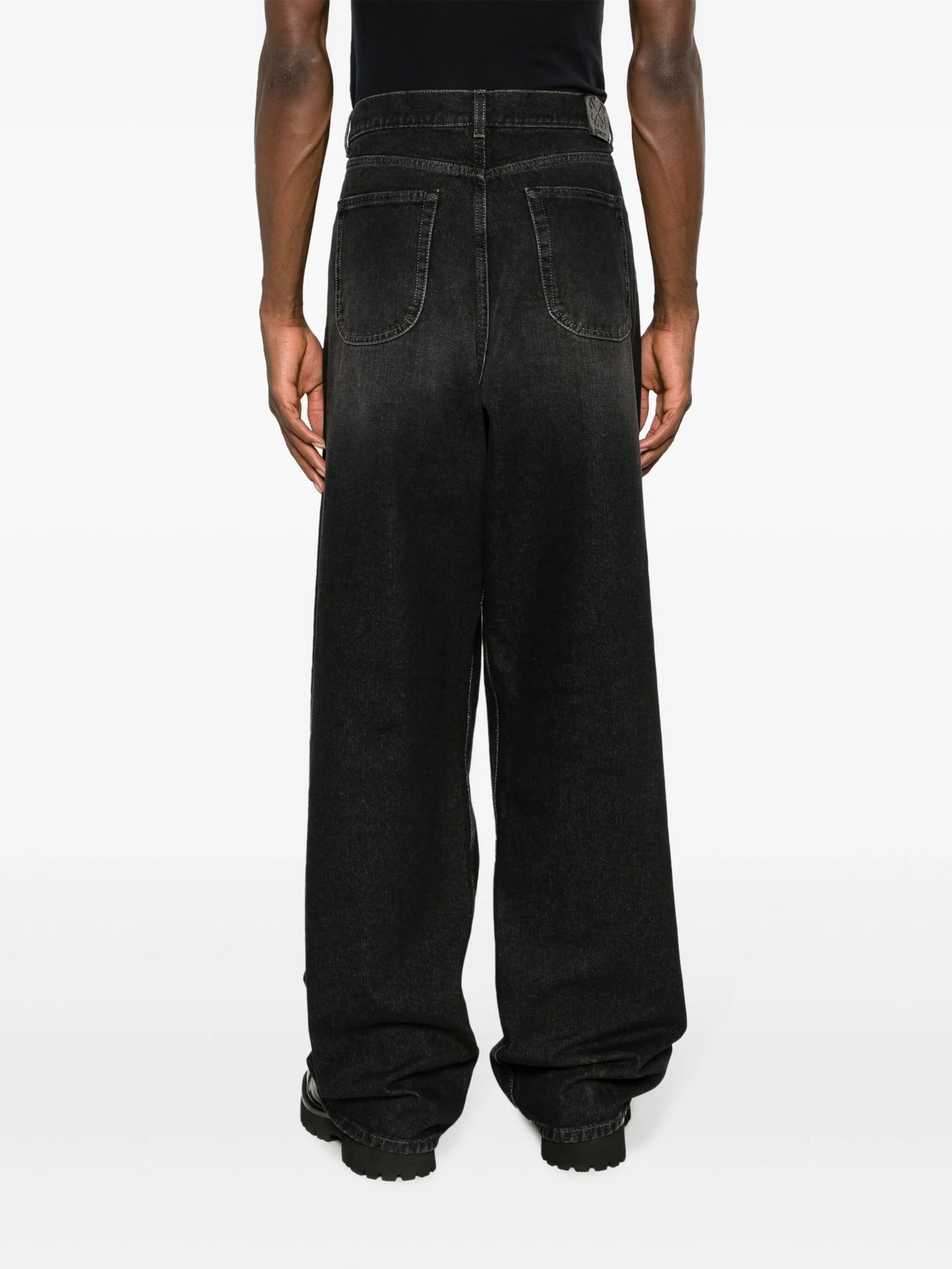 high-rise wide-leg jeans