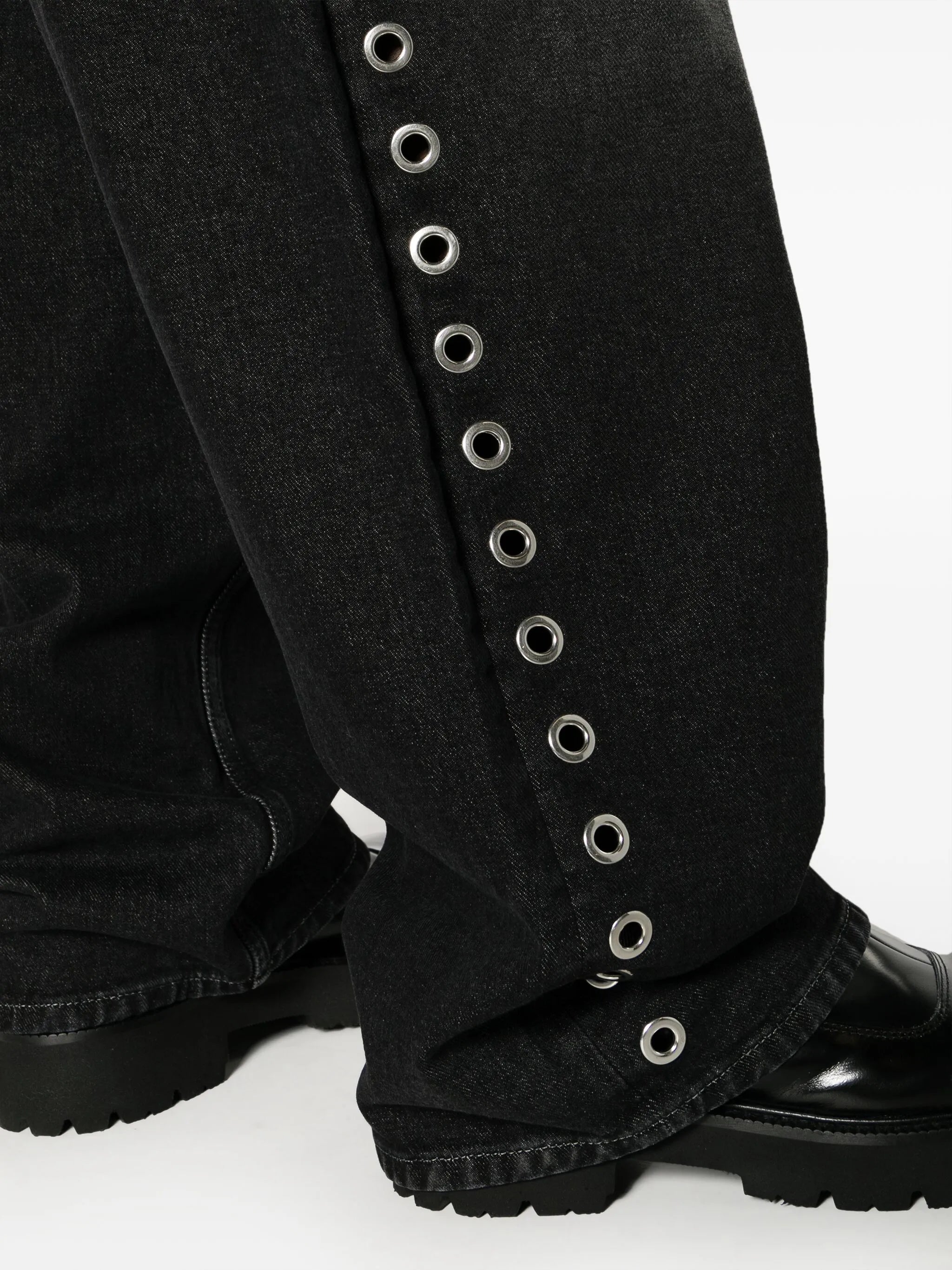high-rise wide-leg jeans