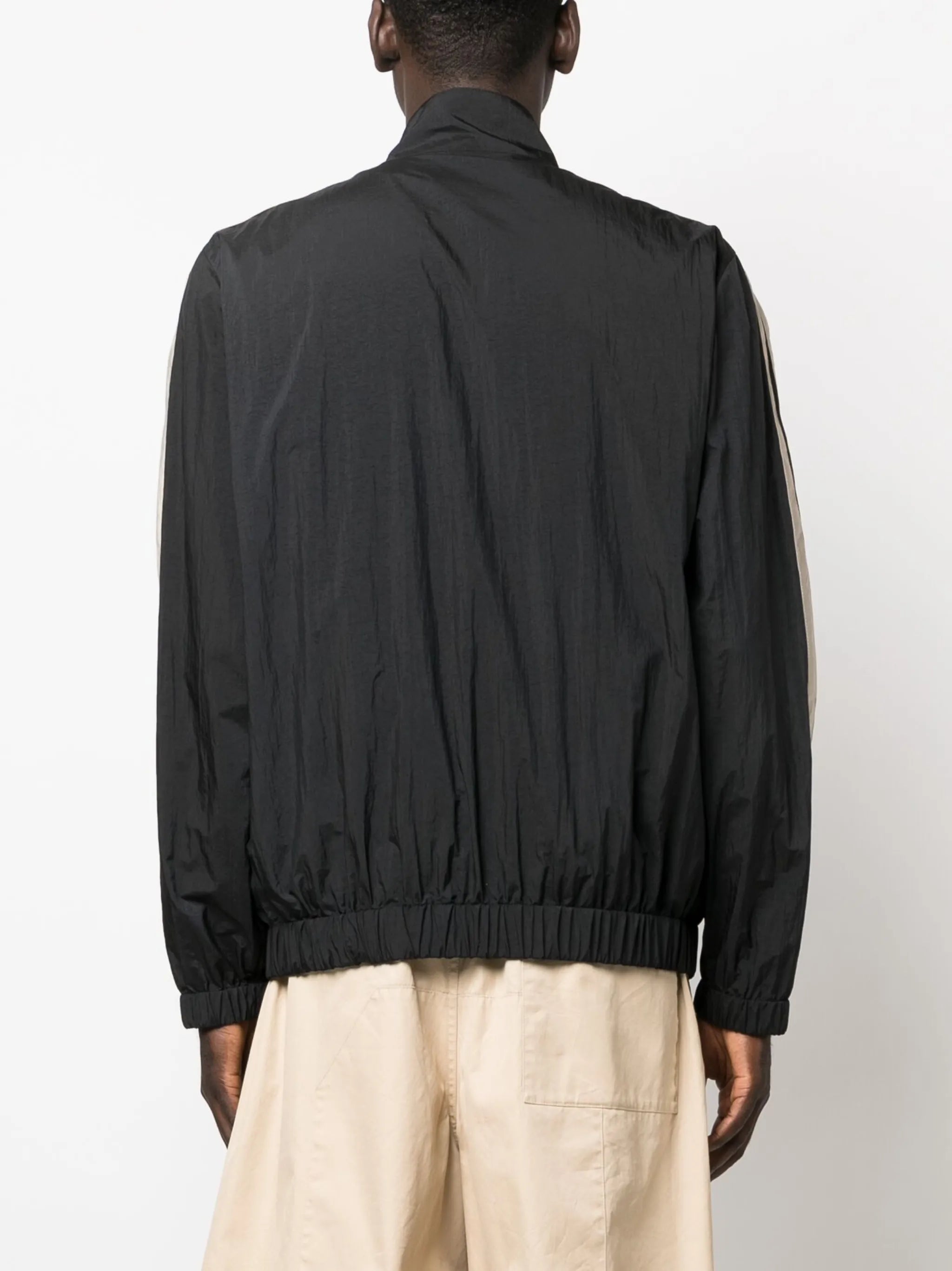 logo-print side-stripe track jacket