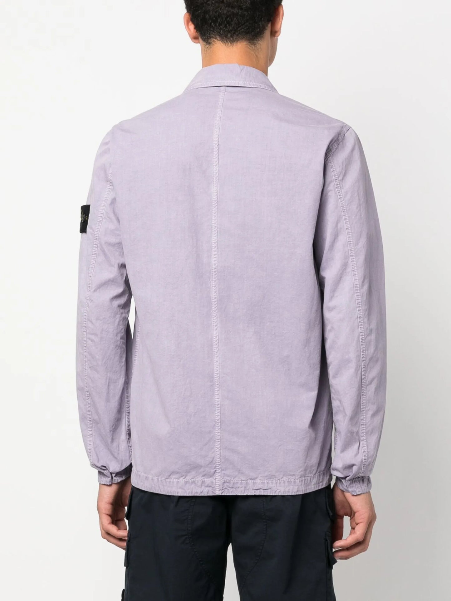 Compass-patch shirt jacket