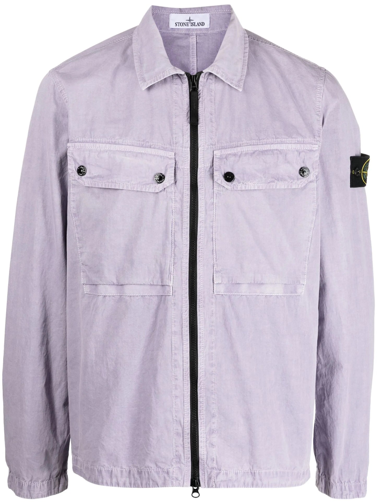 Compass-patch shirt jacket