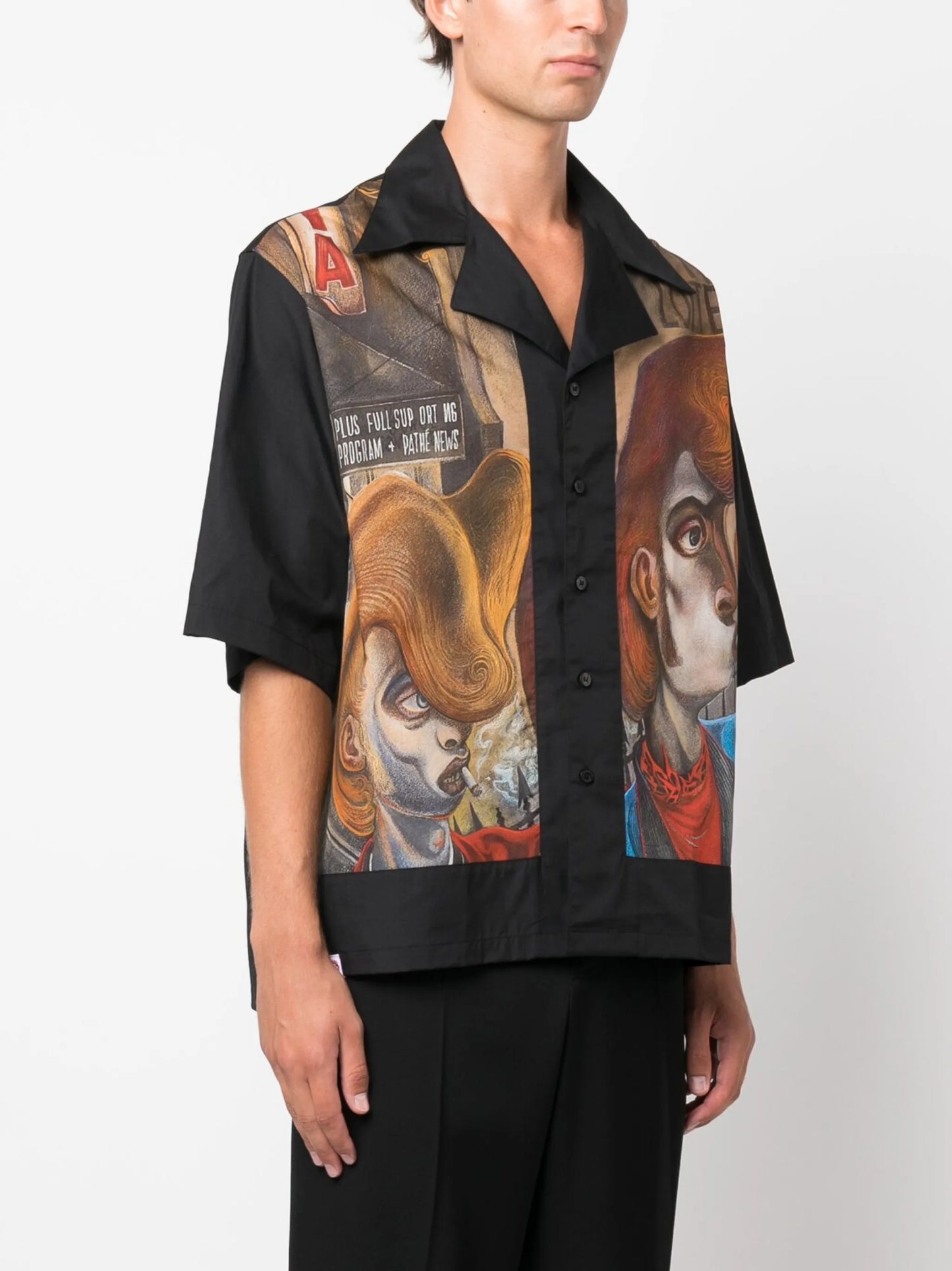 illustration-print organic-cotton shirt